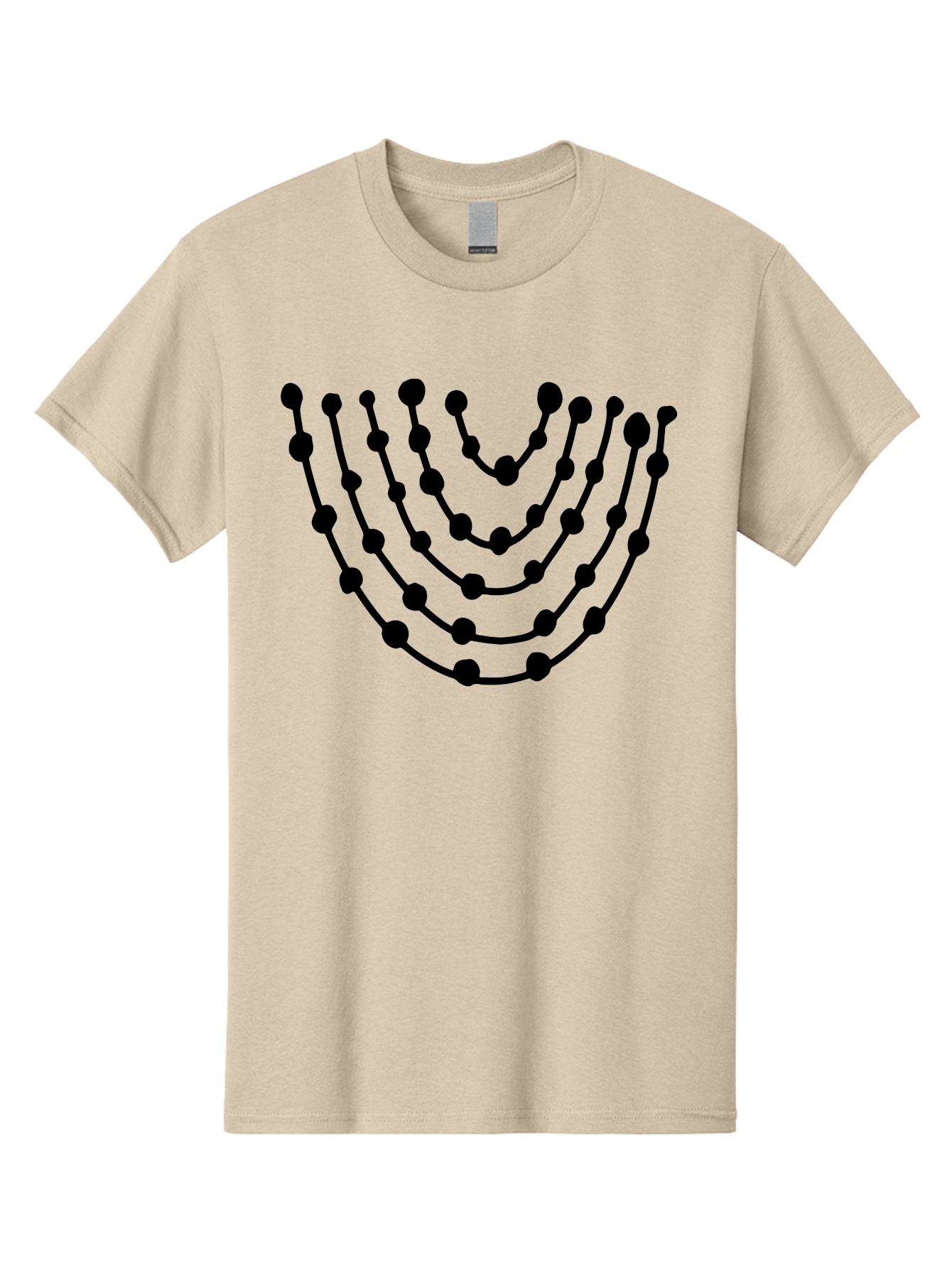 Menorah Men'S Graphic Tee, 100% Cotton, Comfortable Casual Summer Wear, Machine Washable, Menorah Illustration, Seven-Branched Candelabrum, Jewish Symbol, Black Graphic, Hanukkah, Faith, Tradition, Culture, Celebration - Aaa463