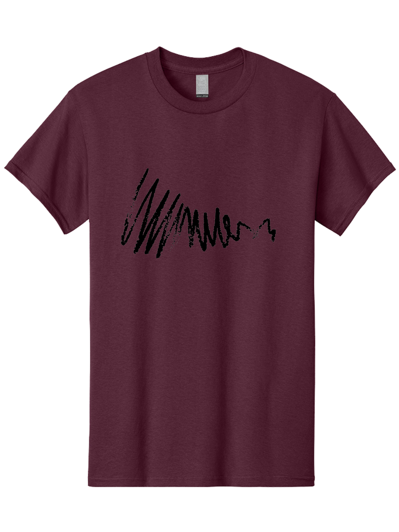 Mummer Men'S Graphic Tee, 100% Cotton, Comfortable Casual Summer Wear, Machine Washable, Black Scribble, Handwriting, Cursive Text, Abstract Design, Creative Typography, Mummer Word, Dynamic Lines, Artistic Expression - Aaa470