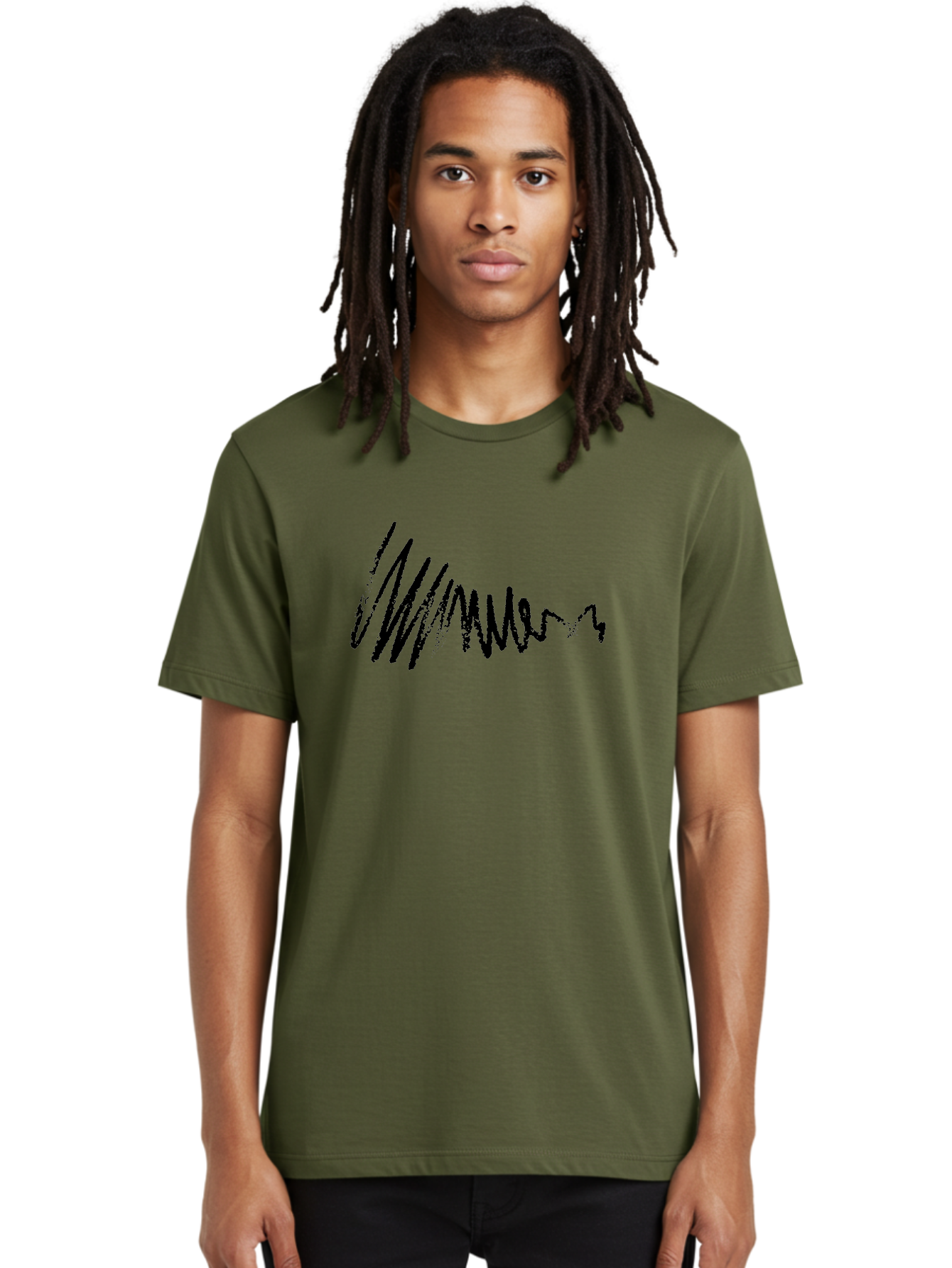 Mummer Men'S Graphic Tee, 100% Cotton, Comfortable Casual Summer Wear, Machine Washable, Black Scribble, Handwriting, Cursive Text, Abstract Design, Creative Typography, Mummer Word, Dynamic Lines, Artistic Expression - Aaa470