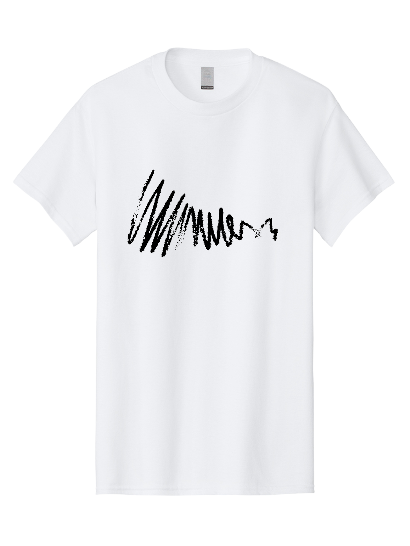 Mummer Men'S Graphic Tee, 100% Cotton, Comfortable Casual Summer Wear, Machine Washable, Black Scribble, Handwriting, Cursive Text, Abstract Design, Creative Typography, Mummer Word, Dynamic Lines, Artistic Expression - Aaa470