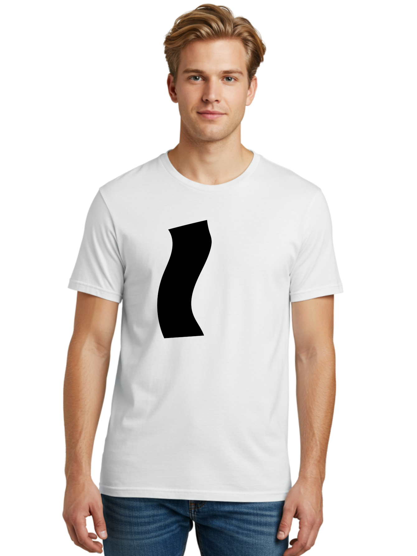 S Men'S Graphic Tee, 100% Cotton, Comfortable Casual Summer Wear, Machine Washable, Stylized Letter, Abstract Design, Minimalist Art, Bold Font, Modern Graphic, Sleek Typography, Simple Shape - Aaa480