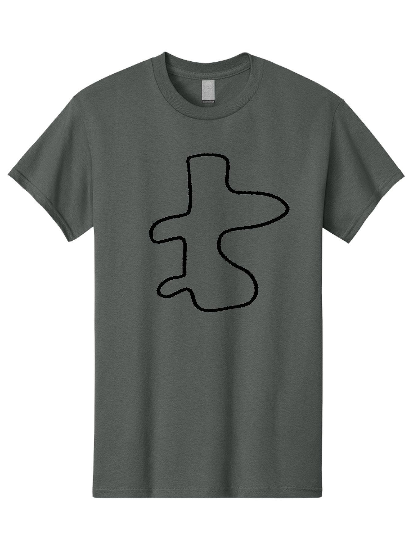 Scribble Men'S Graphic Tee, 100% Cotton, Comfortable Casual Summer Wear, Machine Washable, Abstract Shape, Unique Design, Creative Symbol, Single Line Art, Simple Graphic, Hand Drawn Shape, Minimalist Design - Aaa484