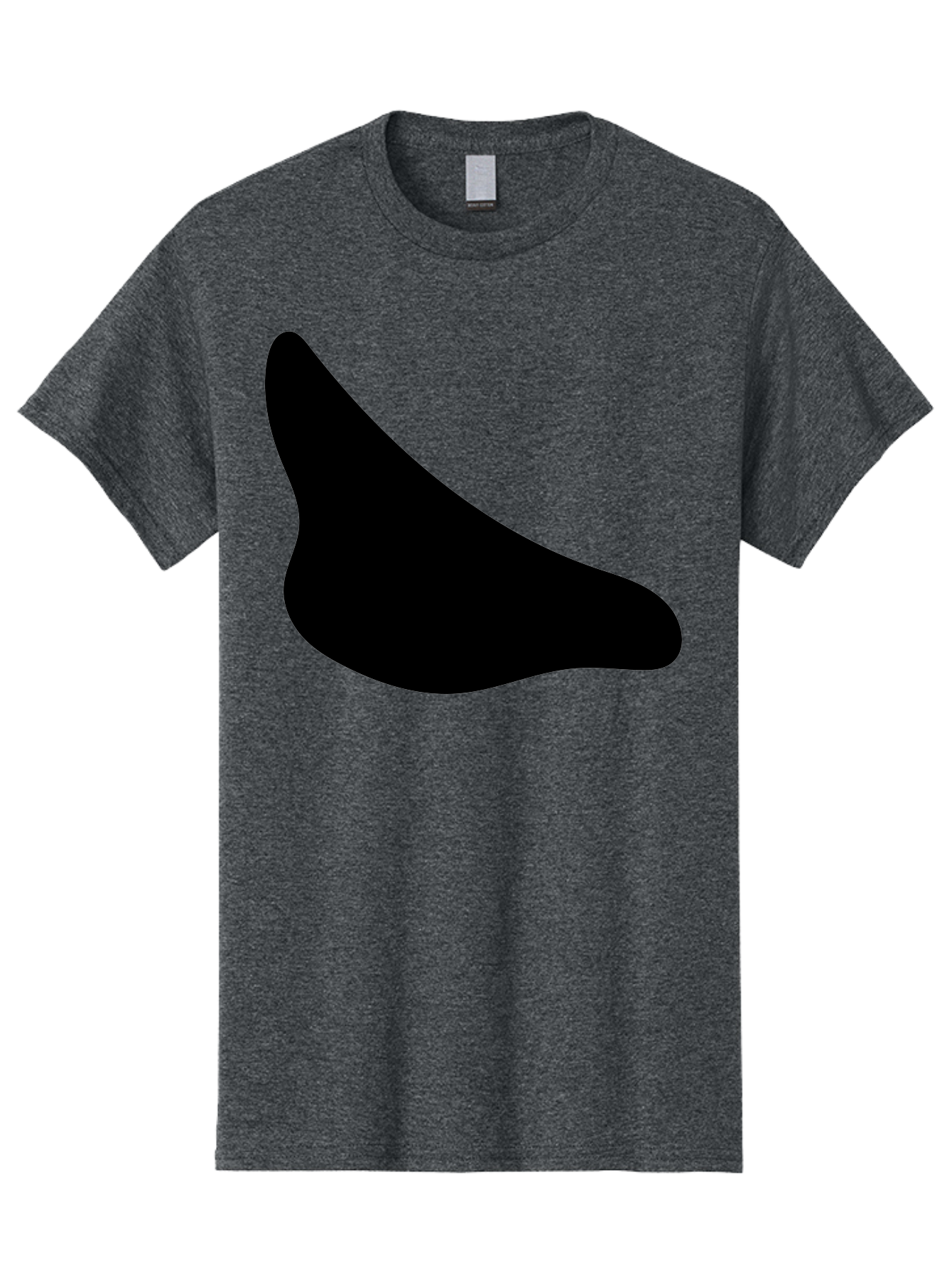 Stylized-Foot Men'S Graphic Tee, 100% Cotton, Comfortable Casual Summer Wear, Machine Washable, Shoe Sole, Footwear Design, Minimalist Shape, Black Silhouette, Simple Graphic, Modern Style - Aaa494