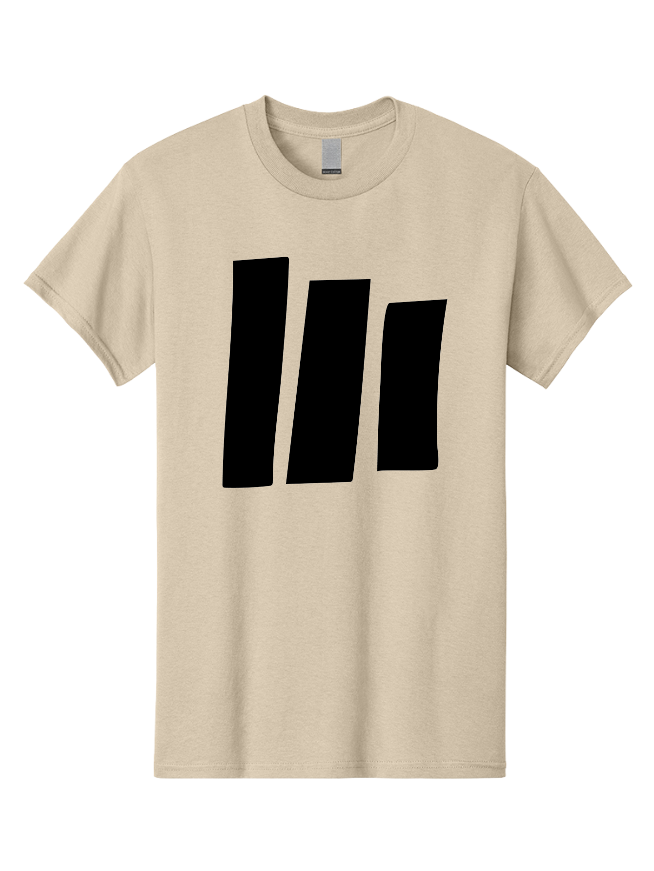 Three-Black-Bars Men'S Graphic Tee, 100% Cotton, Comfortable Casual Summer Wear, Machine Washable, Equalizer Bars, Music Visualization, Audio Levels, Sound Waves, Music Technology, Beat Detection, Frequency Analysis - Aaa496