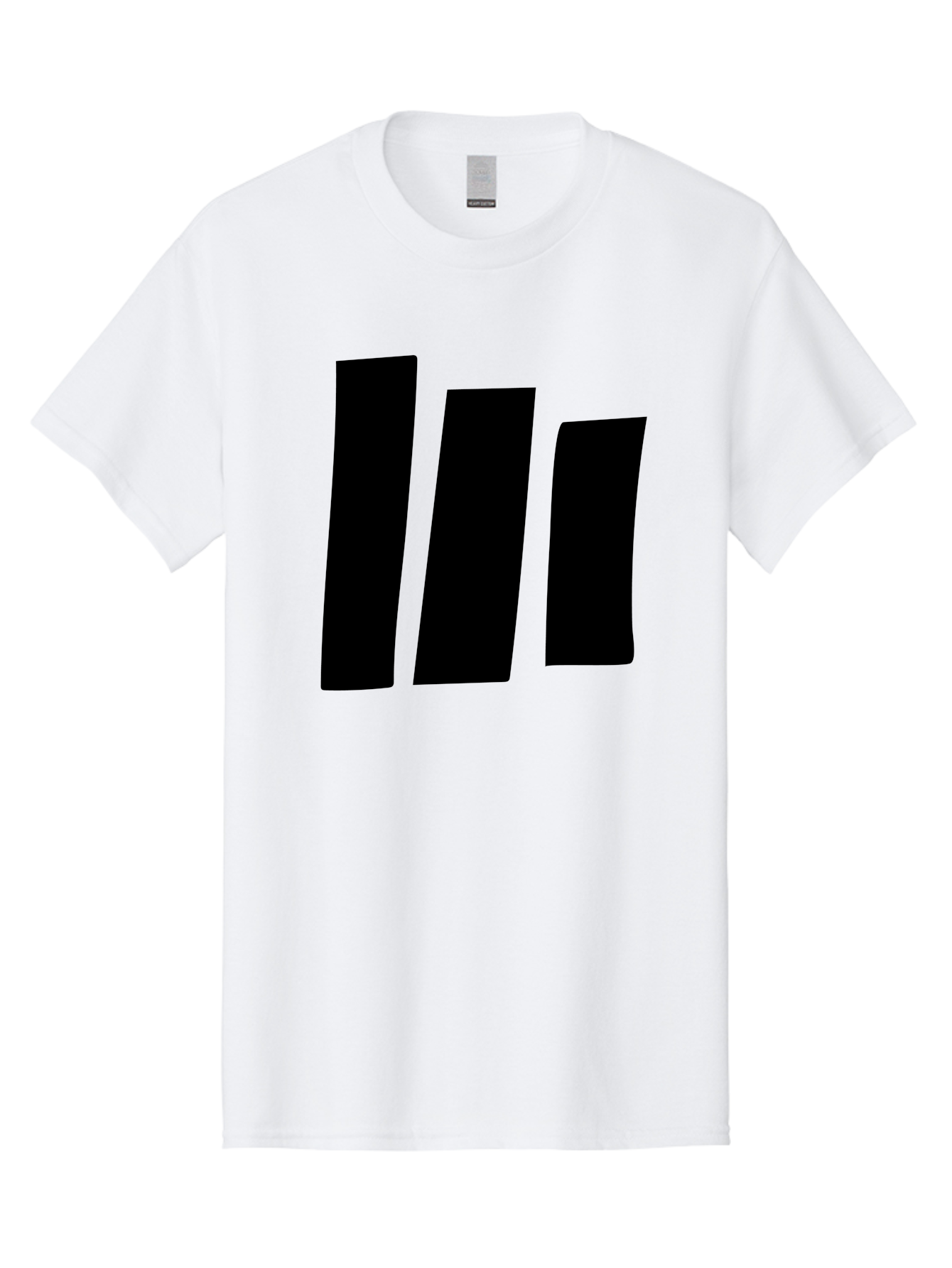 Three-Black-Bars Men'S Graphic Tee, 100% Cotton, Comfortable Casual Summer Wear, Machine Washable, Equalizer Bars, Music Visualization, Audio Levels, Sound Waves, Music Technology, Beat Detection, Frequency Analysis - Aaa496