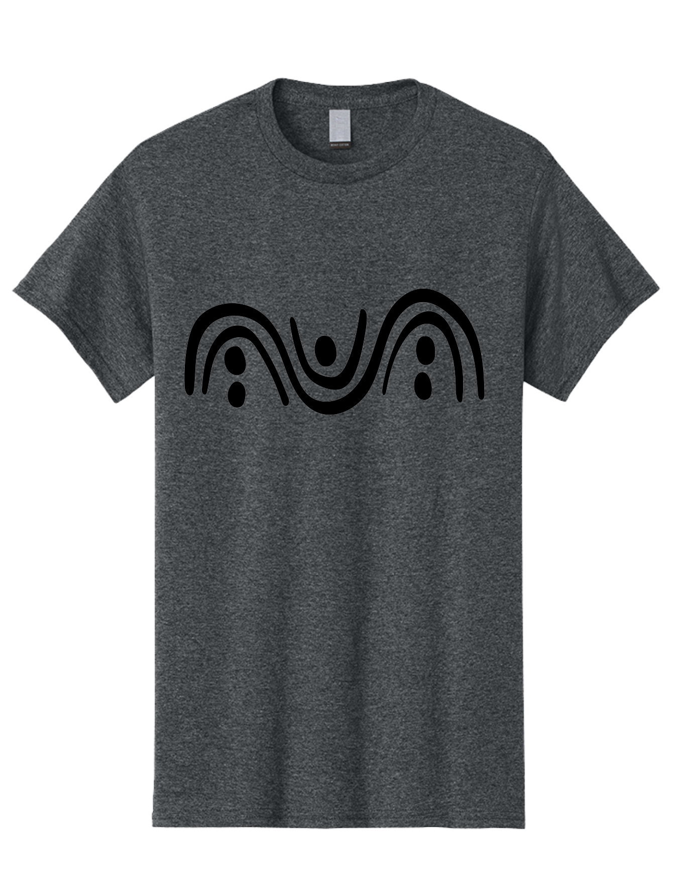 Three-Black-Dots Men'S Graphic Tee, 100% Cotton, Comfortable Casual Summer Wear, Machine Washable, Modern Art, Minimalist Design, Abstract Shapes, Black Lines, Stylized Dots, Contemporary Graphic, Simple Icon - Aaa497