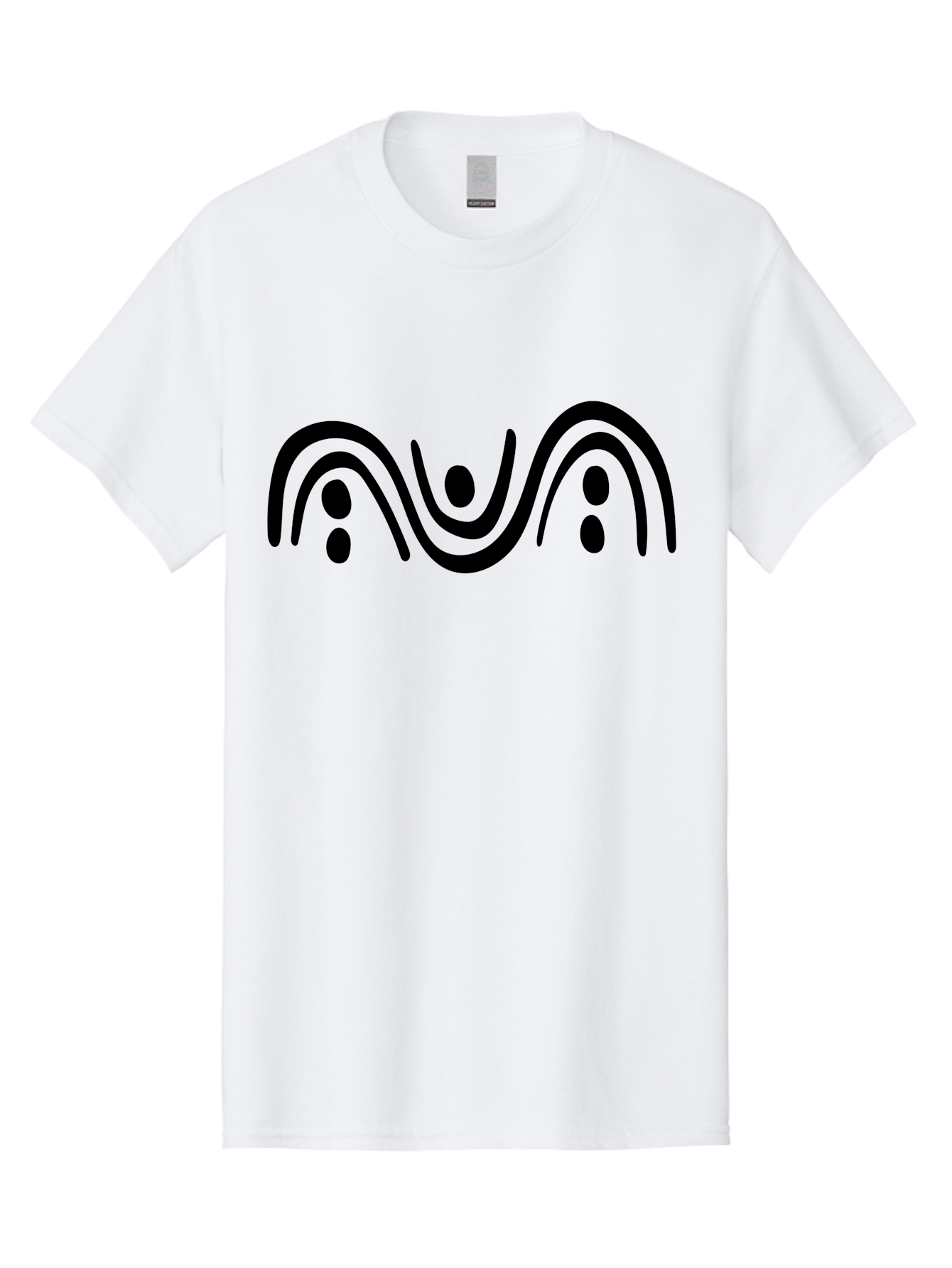 Three-Black-Dots Men'S Graphic Tee, 100% Cotton, Comfortable Casual Summer Wear, Machine Washable, Modern Art, Minimalist Design, Abstract Shapes, Black Lines, Stylized Dots, Contemporary Graphic, Simple Icon - Aaa497