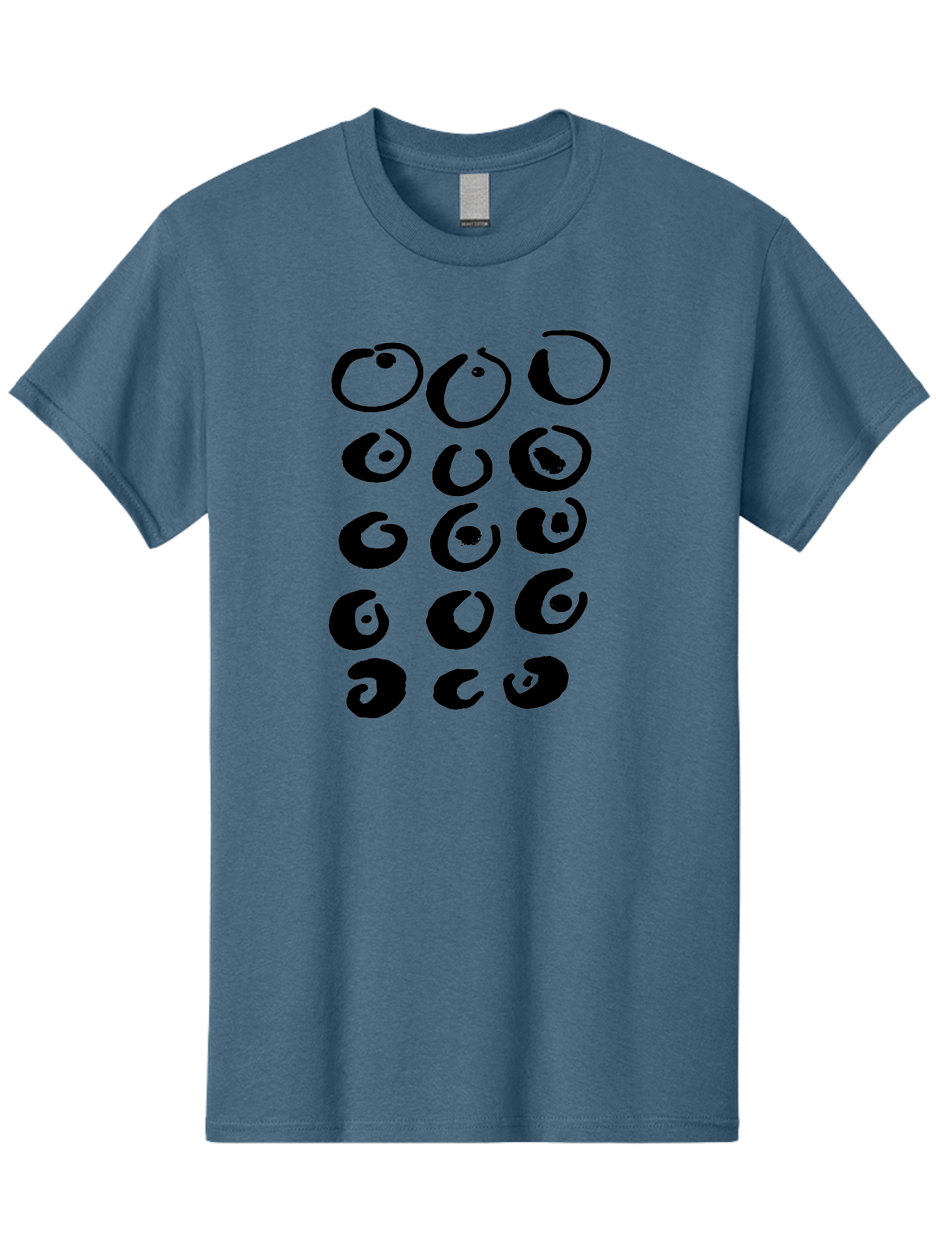 Yin-Yang-Symbols Men'S Graphic Tee, 100% Cotton, Comfortable Casual Summer Wear, Machine Washable, Black Comma Symbols, Punctuation Marks, Typography, Unique Designs, Creative Elements, Abstract Shapes, Visual Interest, - Aaa510