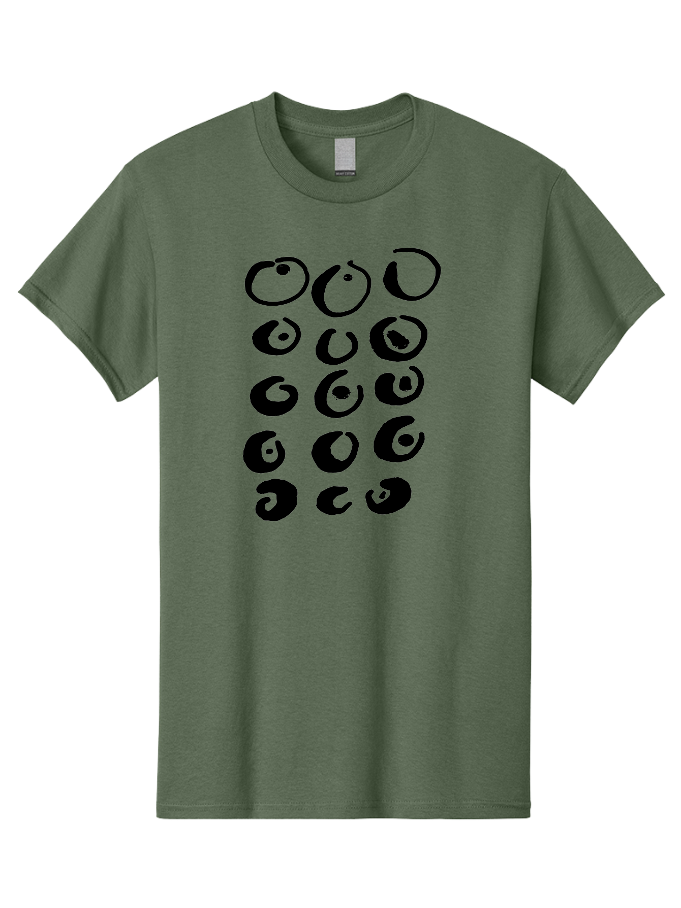Yin-Yang-Symbols Men'S Graphic Tee, 100% Cotton, Comfortable Casual Summer Wear, Machine Washable, Black Comma Symbols, Punctuation Marks, Typography, Unique Designs, Creative Elements, Abstract Shapes, Visual Interest, - Aaa510