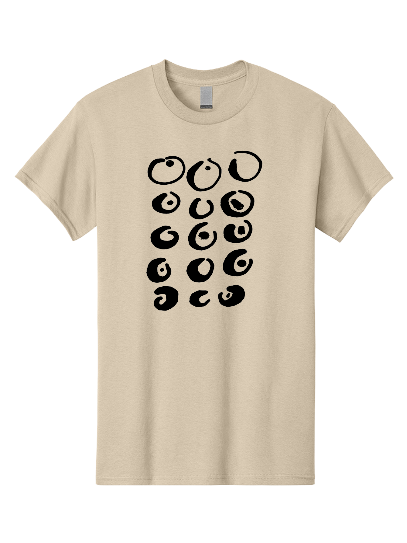 Yin-Yang-Symbols Men'S Graphic Tee, 100% Cotton, Comfortable Casual Summer Wear, Machine Washable, Black Comma Symbols, Punctuation Marks, Typography, Unique Designs, Creative Elements, Abstract Shapes, Visual Interest, - Aaa510