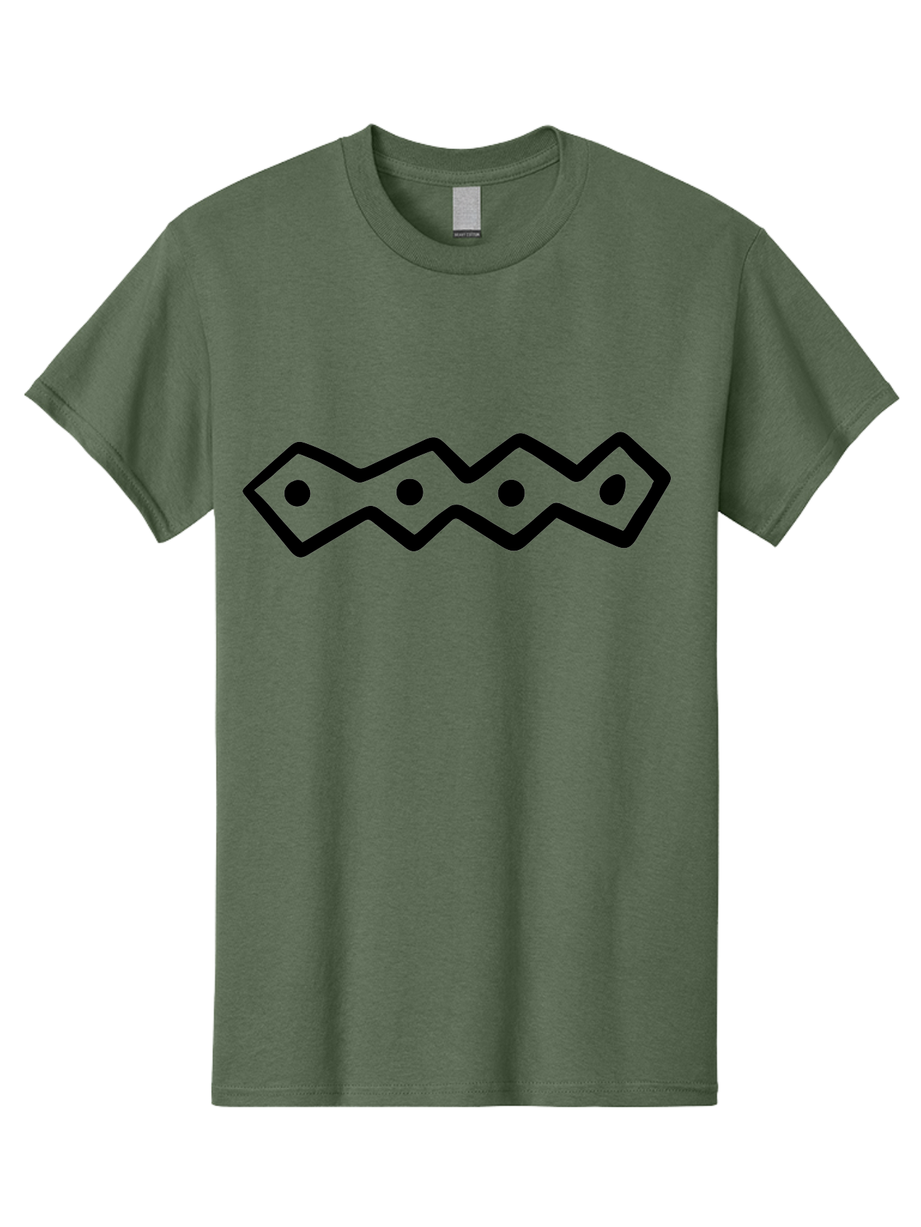 Zig-Zag-With-Dots Men'S Graphic Tee, 100% Cotton, Comfortable Casual Summer Wear, Machine Washable, Stylized Path, Wavy Line, Geometric Pattern, Minimalist Design, Simple Shapes, Abstract Art, Modern Graphic - Aaa511