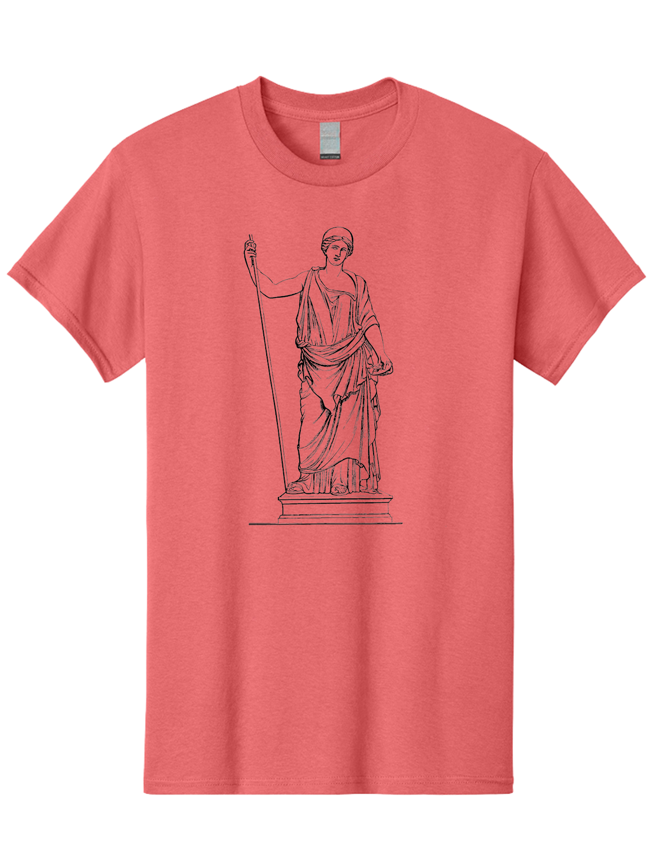 Athena Men'S Graphic Tee, 100% Cotton, Comfortable Casual Summer Wear, Machine Washable, Ancient Greek Goddess, Pallas Athena, Mythological Figure, Classical Art, Greek Mythology, Historical Illustration, Traditional Art, Warrior Goddess, - Aaa518