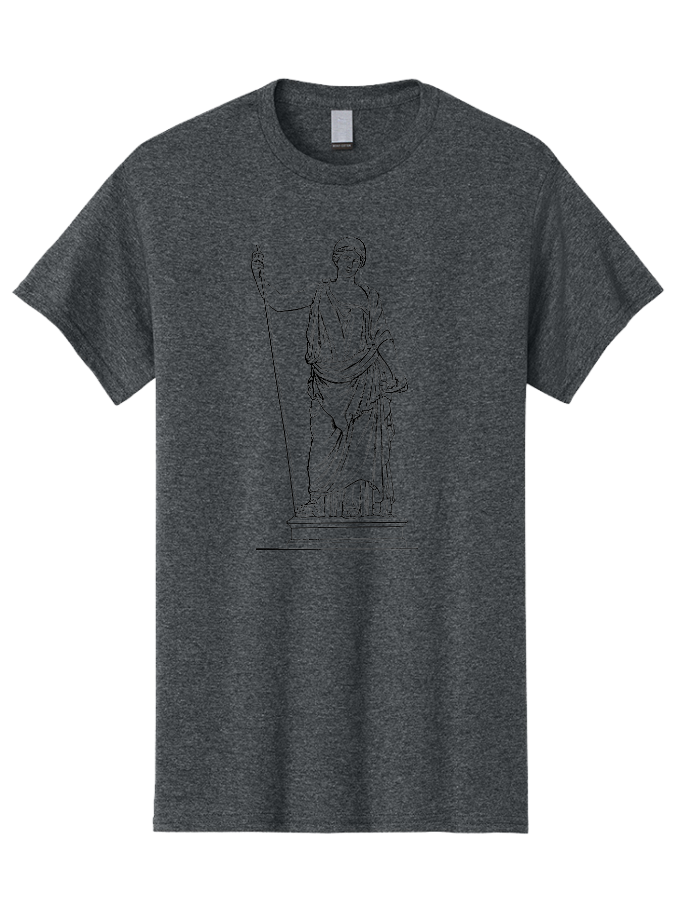 Athena Men'S Graphic Tee, 100% Cotton, Comfortable Casual Summer Wear, Machine Washable, Ancient Greek Goddess, Pallas Athena, Mythological Figure, Classical Art, Greek Mythology, Historical Illustration, Traditional Art, Warrior Goddess, - Aaa518