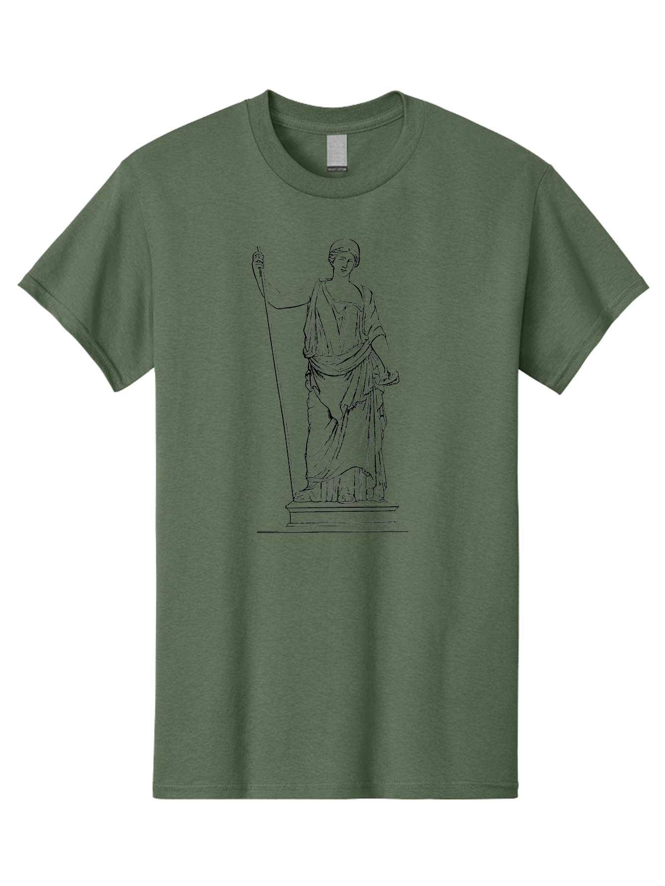 Athena Men'S Graphic Tee, 100% Cotton, Comfortable Casual Summer Wear, Machine Washable, Ancient Greek Goddess, Pallas Athena, Mythological Figure, Classical Art, Greek Mythology, Historical Illustration, Traditional Art, Warrior Goddess, - Aaa518