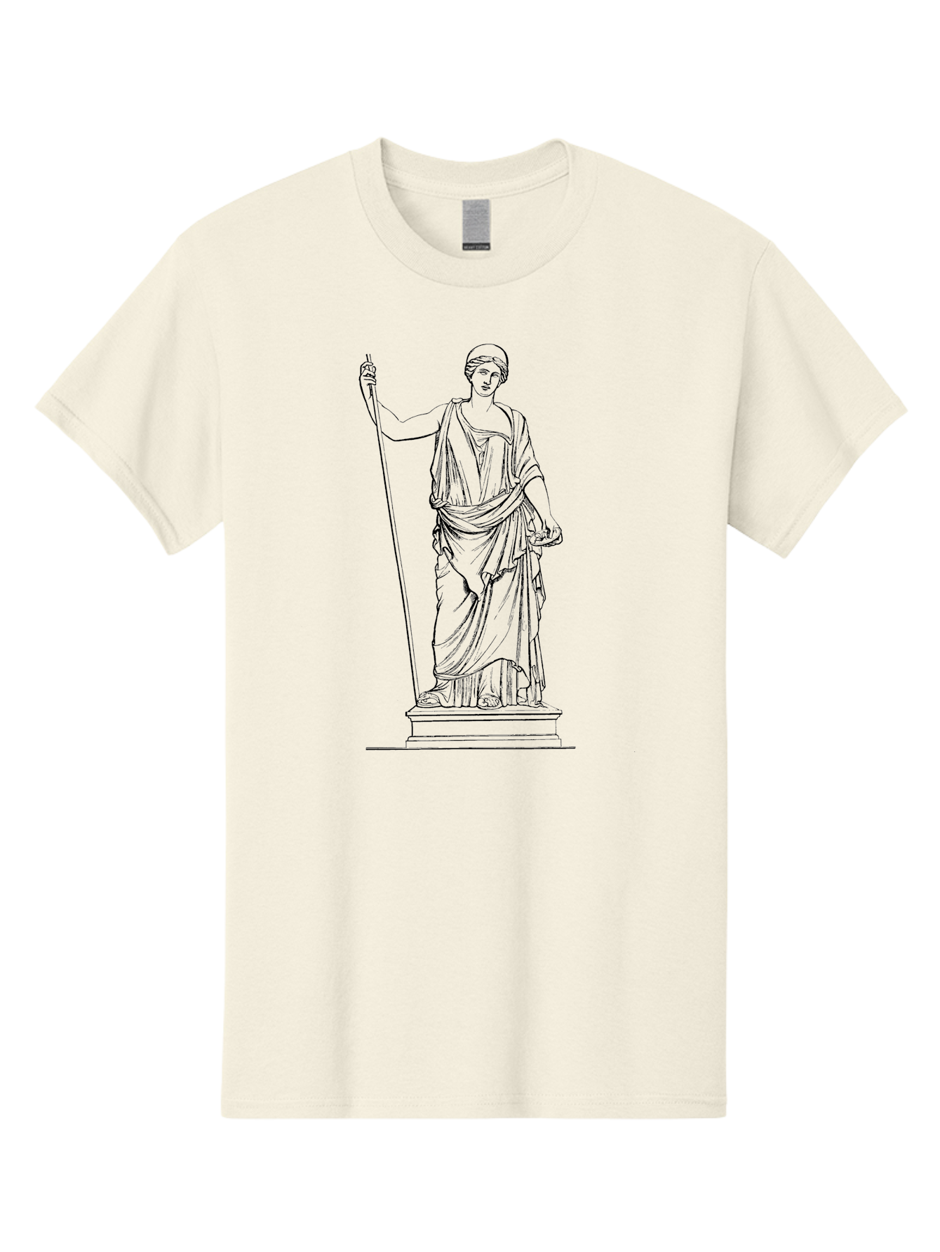 Athena Men'S Graphic Tee, 100% Cotton, Comfortable Casual Summer Wear, Machine Washable, Ancient Greek Goddess, Pallas Athena, Mythological Figure, Classical Art, Greek Mythology, Historical Illustration, Traditional Art, Warrior Goddess, - Aaa518