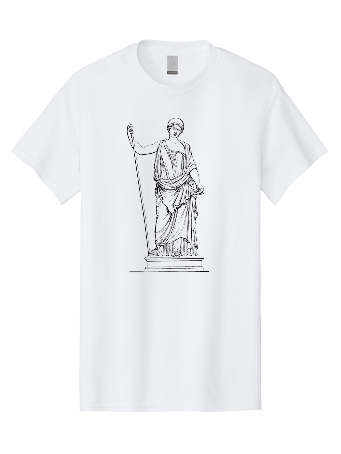 Athena Men'S Graphic Tee, 100% Cotton, Comfortable Casual Summer Wear, Machine Washable, Ancient Greek Goddess, Pallas Athena, Mythological Figure, Classical Art, Greek Mythology, Historical Illustration, Traditional Art, Warrior Goddess, - Aaa518
