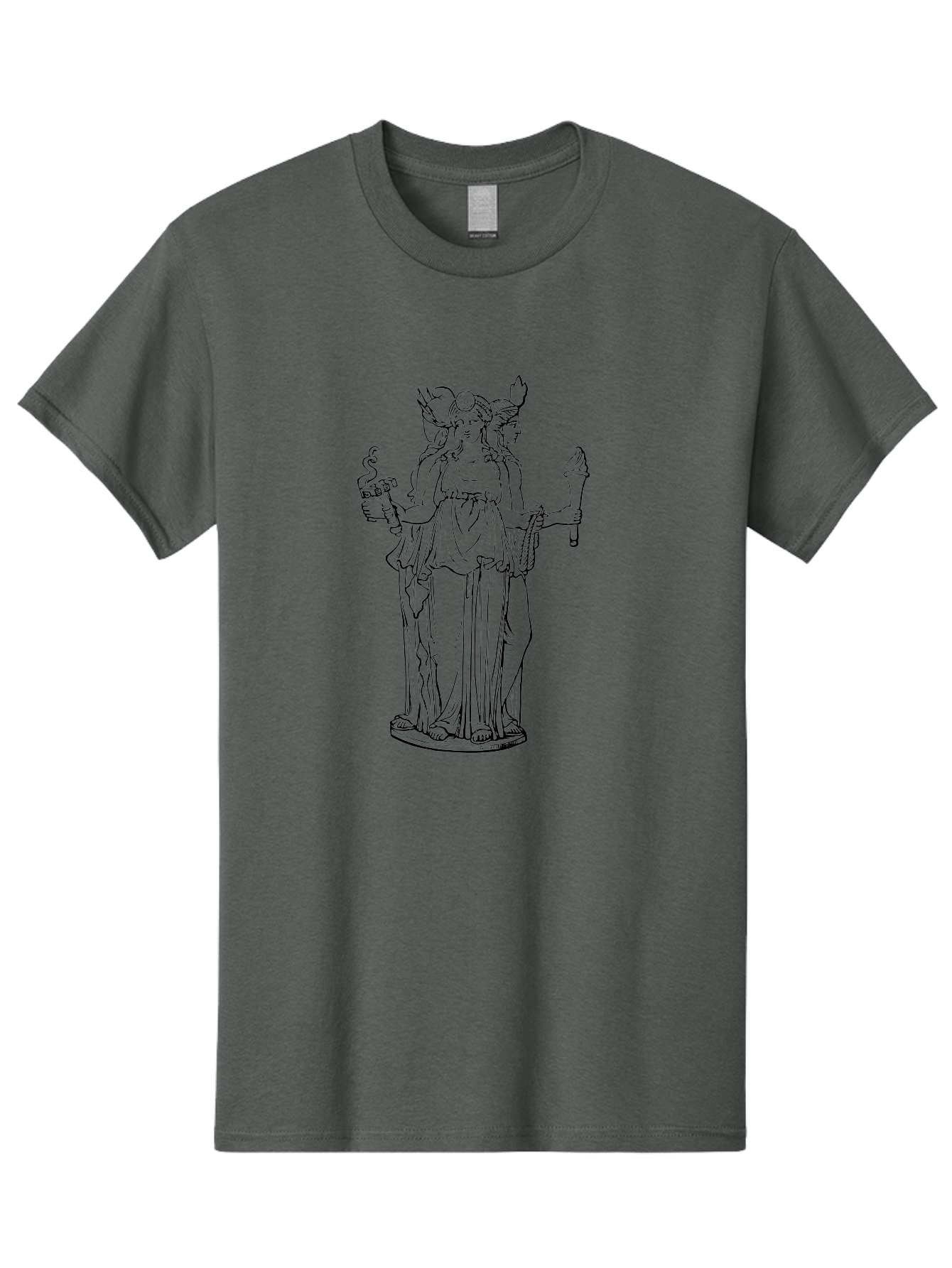 Hecate Men'S Graphic Tee, 100% Cotton, Comfortable Casual Summer Wear, Machine Washable, Hecate Goddess, Greek Mythology, Triple Goddess, Magical Powers, Witches' Patron, Mysticism, Occult, Ancient Deities, Feminine Power, Divine Feminine - Aaa542