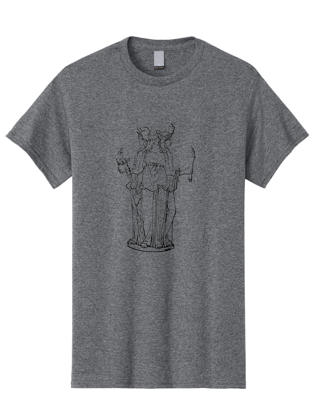 Hecate Men'S Graphic Tee, 100% Cotton, Comfortable Casual Summer Wear, Machine Washable, Hecate Goddess, Greek Mythology, Triple Goddess, Magical Powers, Witches' Patron, Mysticism, Occult, Ancient Deities, Feminine Power, Divine Feminine - Aaa542