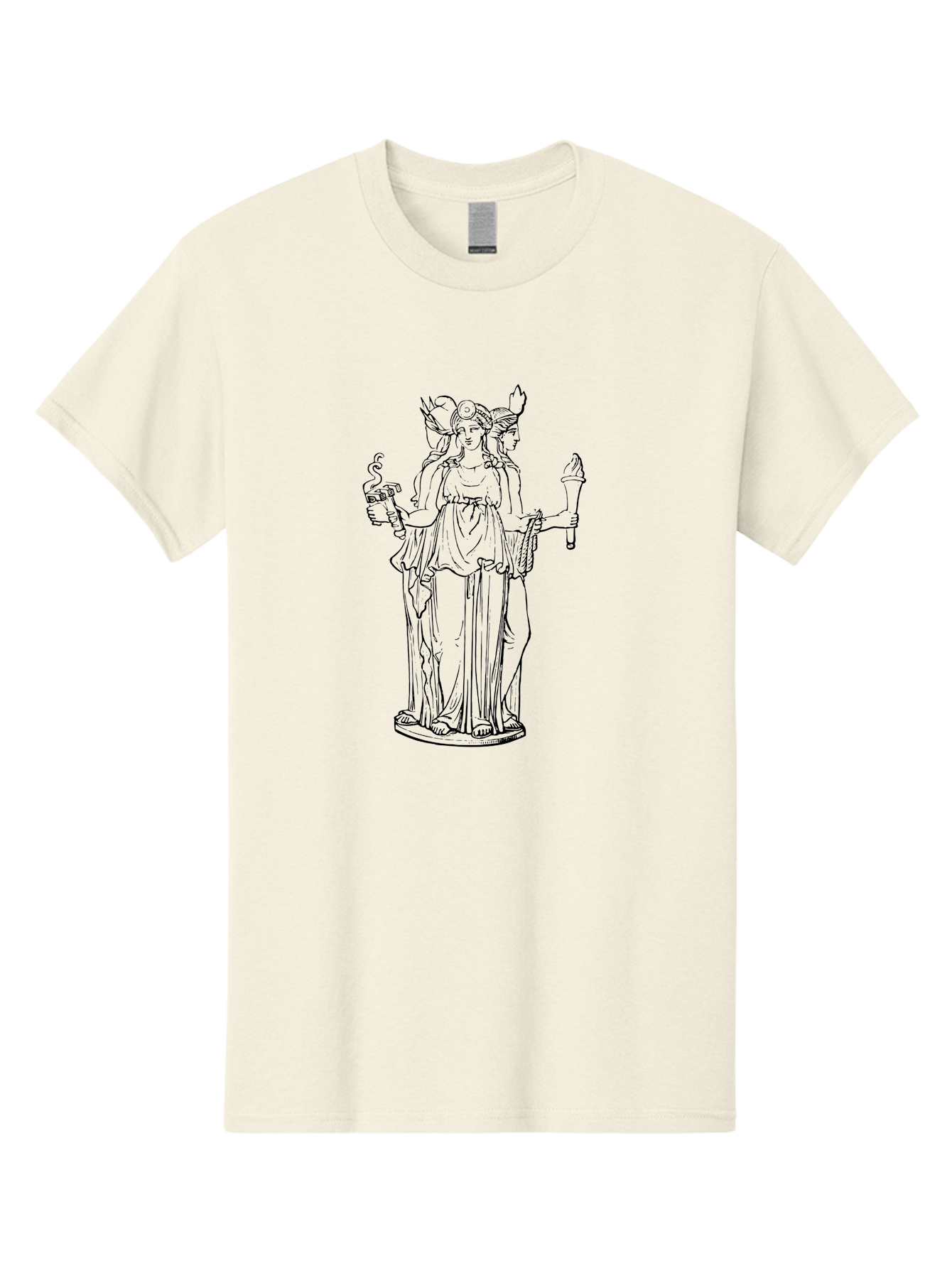 Hecate Men'S Graphic Tee, 100% Cotton, Comfortable Casual Summer Wear, Machine Washable, Hecate Goddess, Greek Mythology, Triple Goddess, Magical Powers, Witches' Patron, Mysticism, Occult, Ancient Deities, Feminine Power, Divine Feminine - Aaa542