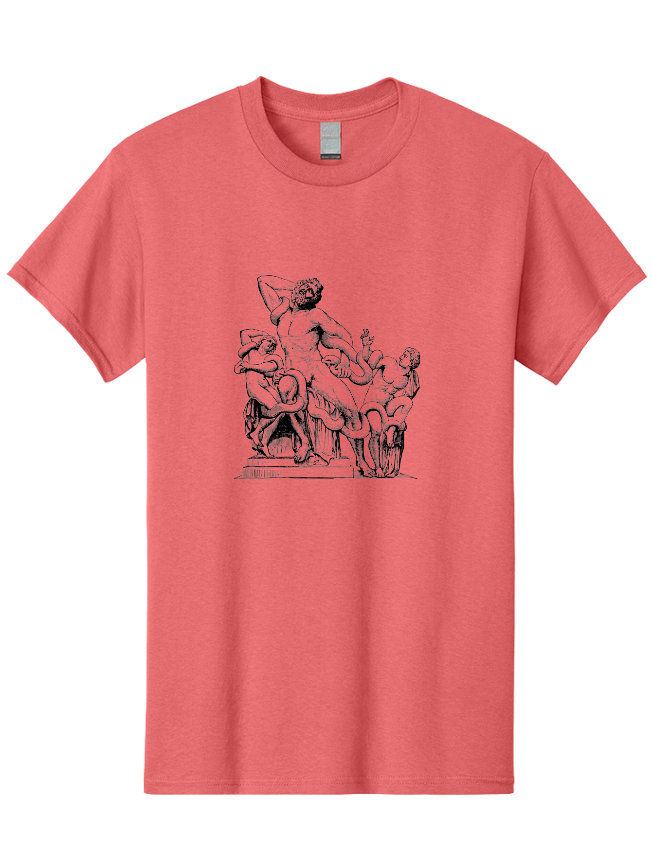 Laocoon-And-Sons Men'S Graphic Tee, 100% Cotton, Comfortable Casual Summer Wear, Machine Washable, Ancient Greek Sculpture, Laocoon And Sons, Mythological Scene, Serpent Attack, Classical Art, Renaissance Inspiration, Dramatic Pose, - Aaa547