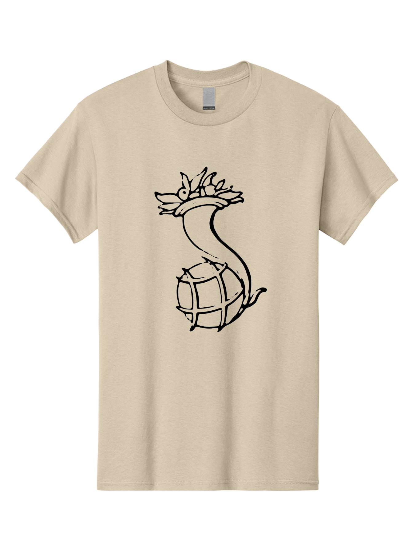 Pineapple-Grenade Men'S Graphic Tee, 100% Cotton, Comfortable Casual Summer Wear, Machine Washable, Pineapple Grenade, Cartoon Illustration, Simple Line Art, Fruit And Warfare, Humorous Design, Playful Twist, Comical Art - Aaa556