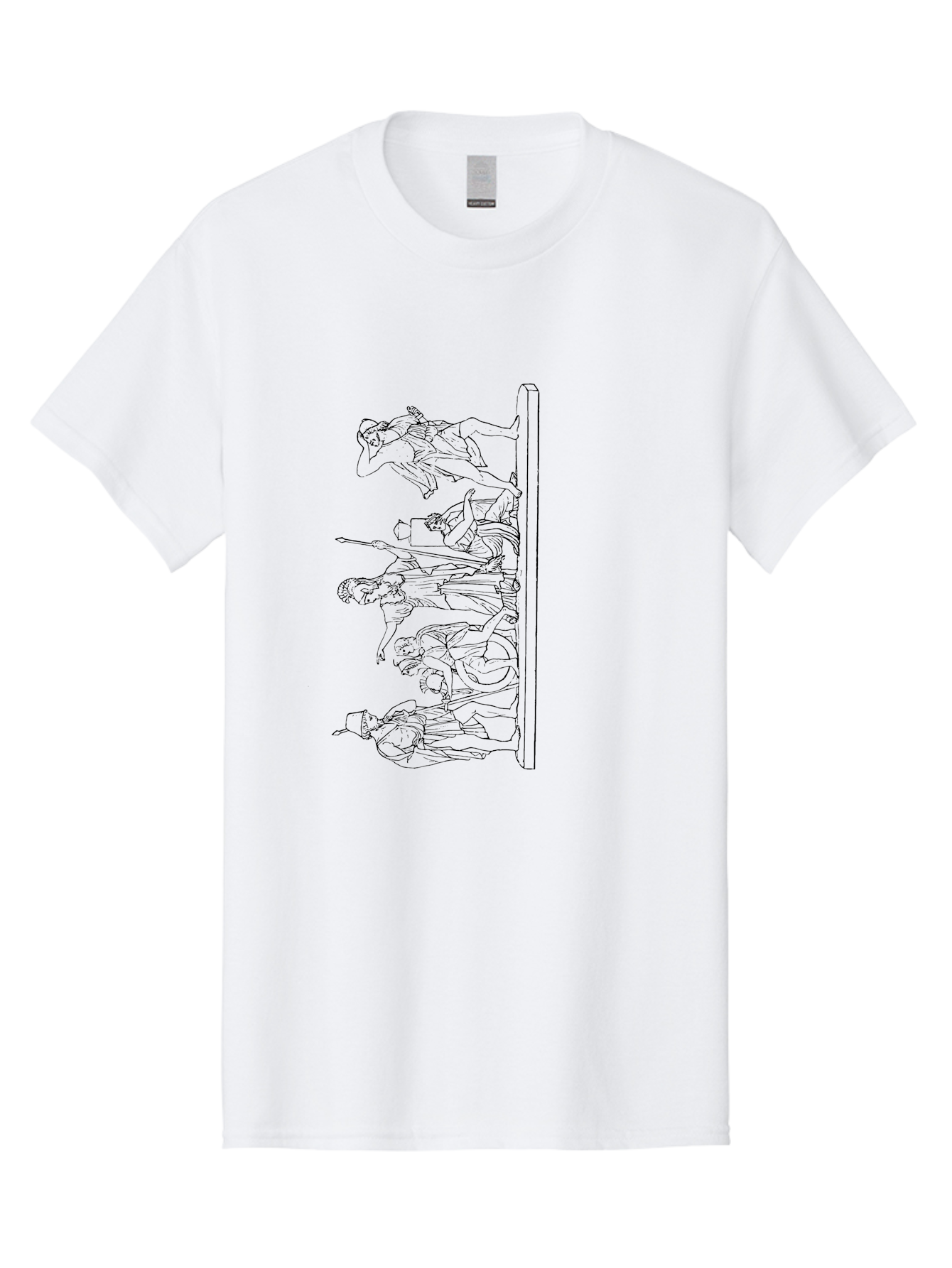 Soldiers-On-Horseback Men'S Graphic Tee, 100% Cotton, Comfortable Casual Summer Wear, Machine Washable, Soldiers Climbing Pole, Military Illustration, Line Art, Action Scene, Dynamic Movement, Historical Battle, Patriotic Artwork, - Aaa564