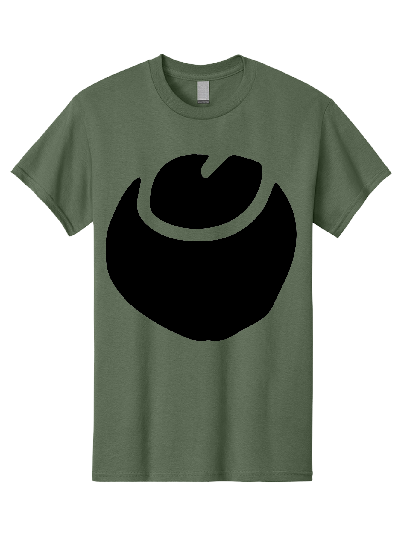 Black-Logo Men'S Graphic Tee, 100% Cotton, Comfortable Casual Summer Wear, Machine Washable, Flame Icon, Black Silhouette, Neon Green Outline, Bold Graphic, Abstract Symbol, Modern Design, Fire Emblem - Aaa583