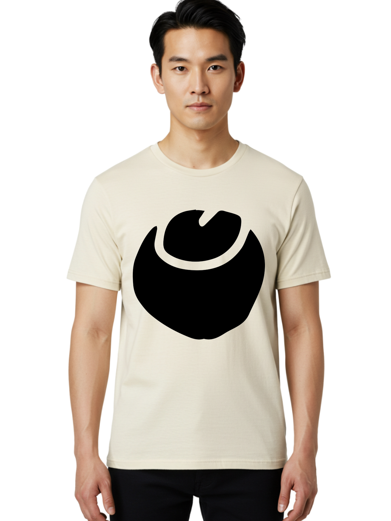 Black-Logo Men'S Graphic Tee, 100% Cotton, Comfortable Casual Summer Wear, Machine Washable, Flame Icon, Black Silhouette, Neon Green Outline, Bold Graphic, Abstract Symbol, Modern Design, Fire Emblem - Aaa583