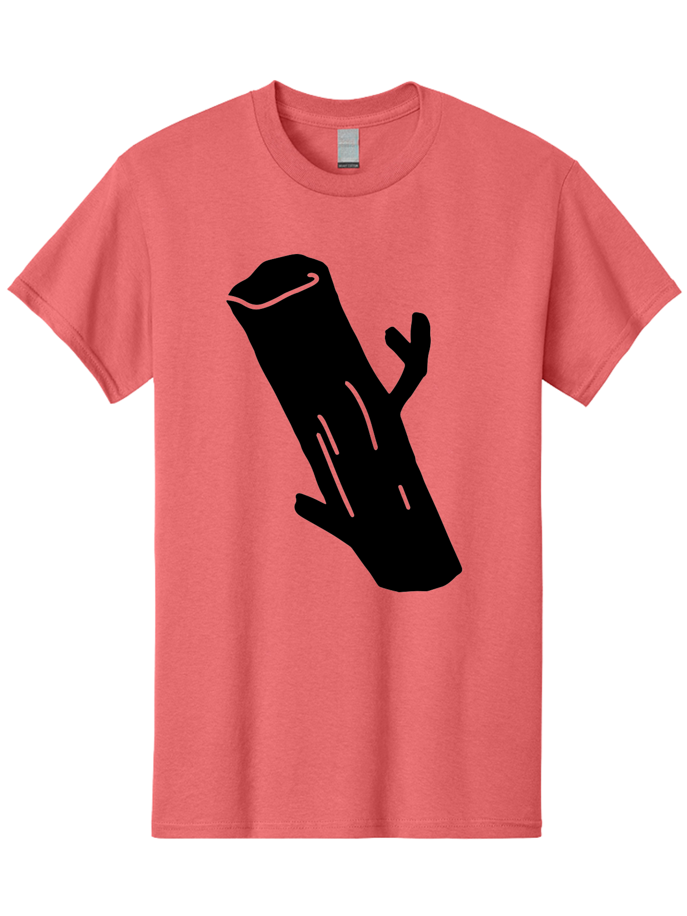 Cigar Men'S Graphic Tee, 100% Cotton, Comfortable Casual Summer Wear, Machine Washable, Tree Stump, Forest Floor, Natural Texture, Wooden Log, Branch Silhouette, Earthy Tones, Forest Scenery, Outdoor Environment - Aaa587