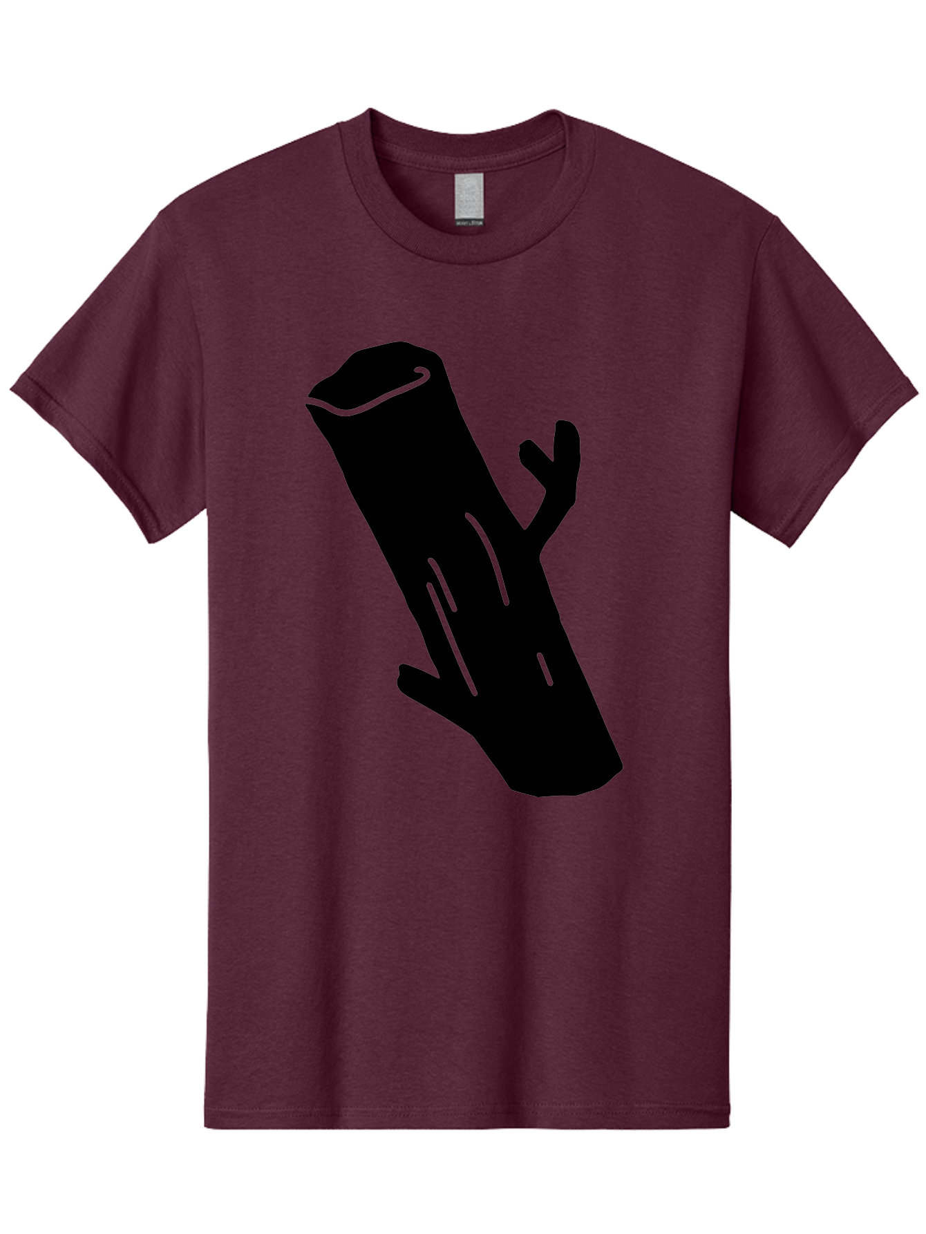 Cigar Men'S Graphic Tee, 100% Cotton, Comfortable Casual Summer Wear, Machine Washable, Tree Stump, Forest Floor, Natural Texture, Wooden Log, Branch Silhouette, Earthy Tones, Forest Scenery, Outdoor Environment - Aaa587