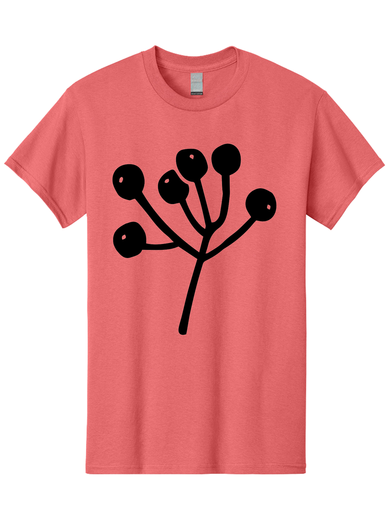 Flower Men'S Graphic Tee, 100% Cotton, Comfortable Casual Summer Wear, Machine Washable, Stylized Flower, Minimalist Design, Black Silhouette, Simple Shapes, Floral Motif, Modern Graphics, Abstract Art - Aaa590