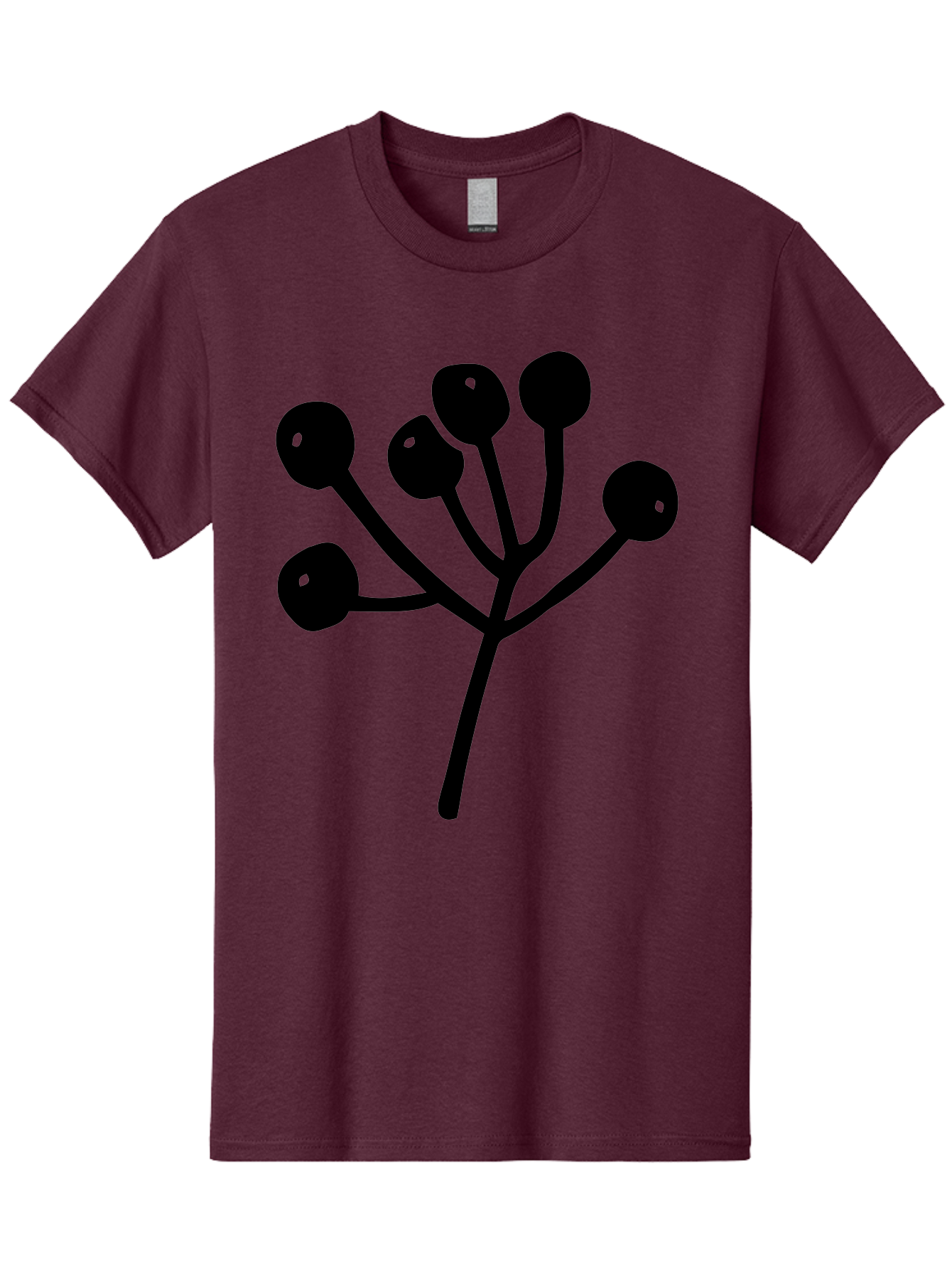 Flower Men'S Graphic Tee, 100% Cotton, Comfortable Casual Summer Wear, Machine Washable, Stylized Flower, Minimalist Design, Black Silhouette, Simple Shapes, Floral Motif, Modern Graphics, Abstract Art - Aaa590