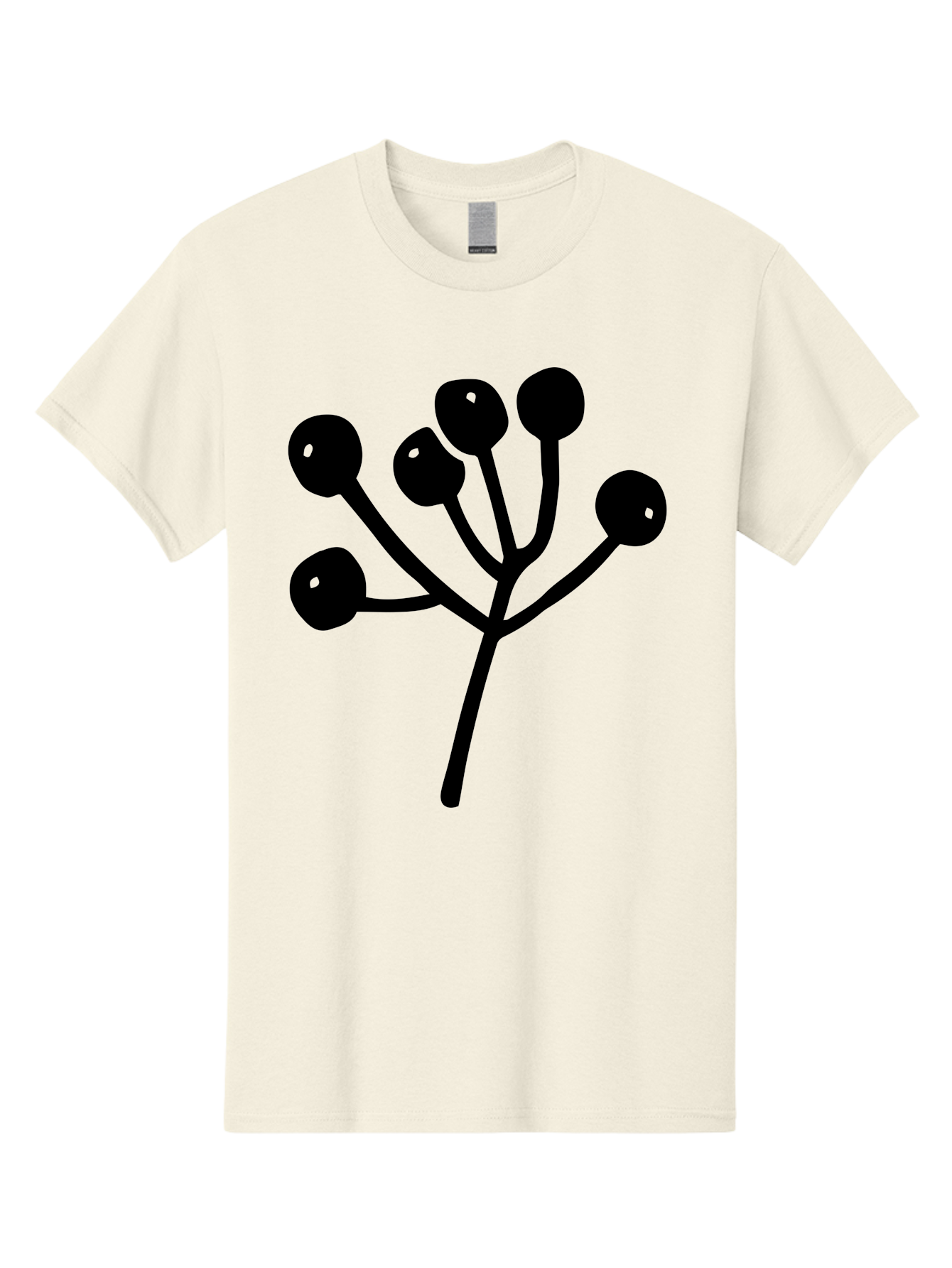 Flower Men'S Graphic Tee, 100% Cotton, Comfortable Casual Summer Wear, Machine Washable, Stylized Flower, Minimalist Design, Black Silhouette, Simple Shapes, Floral Motif, Modern Graphics, Abstract Art - Aaa590