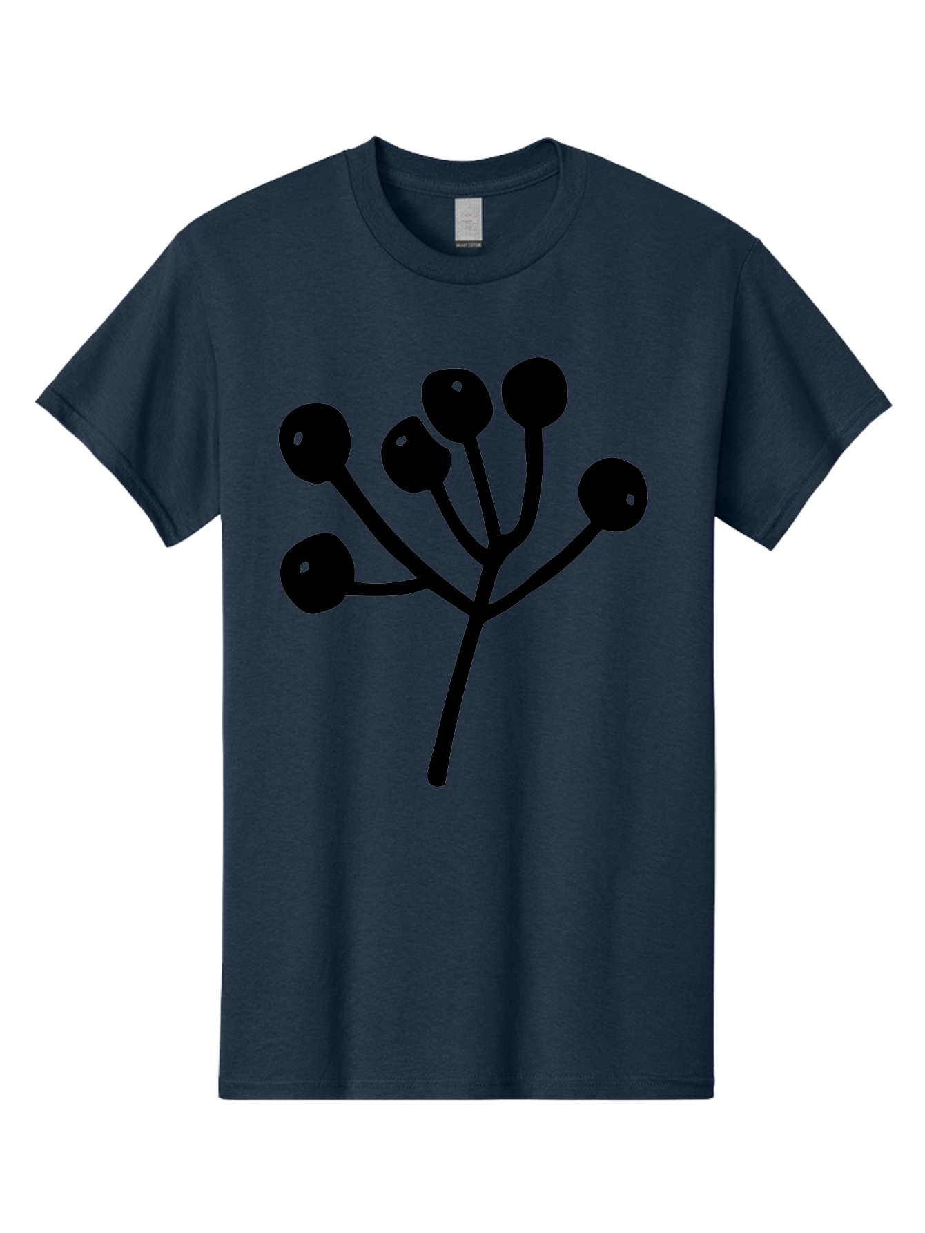 Flower Men'S Graphic Tee, 100% Cotton, Comfortable Casual Summer Wear, Machine Washable, Stylized Flower, Minimalist Design, Black Silhouette, Simple Shapes, Floral Motif, Modern Graphics, Abstract Art - Aaa590
