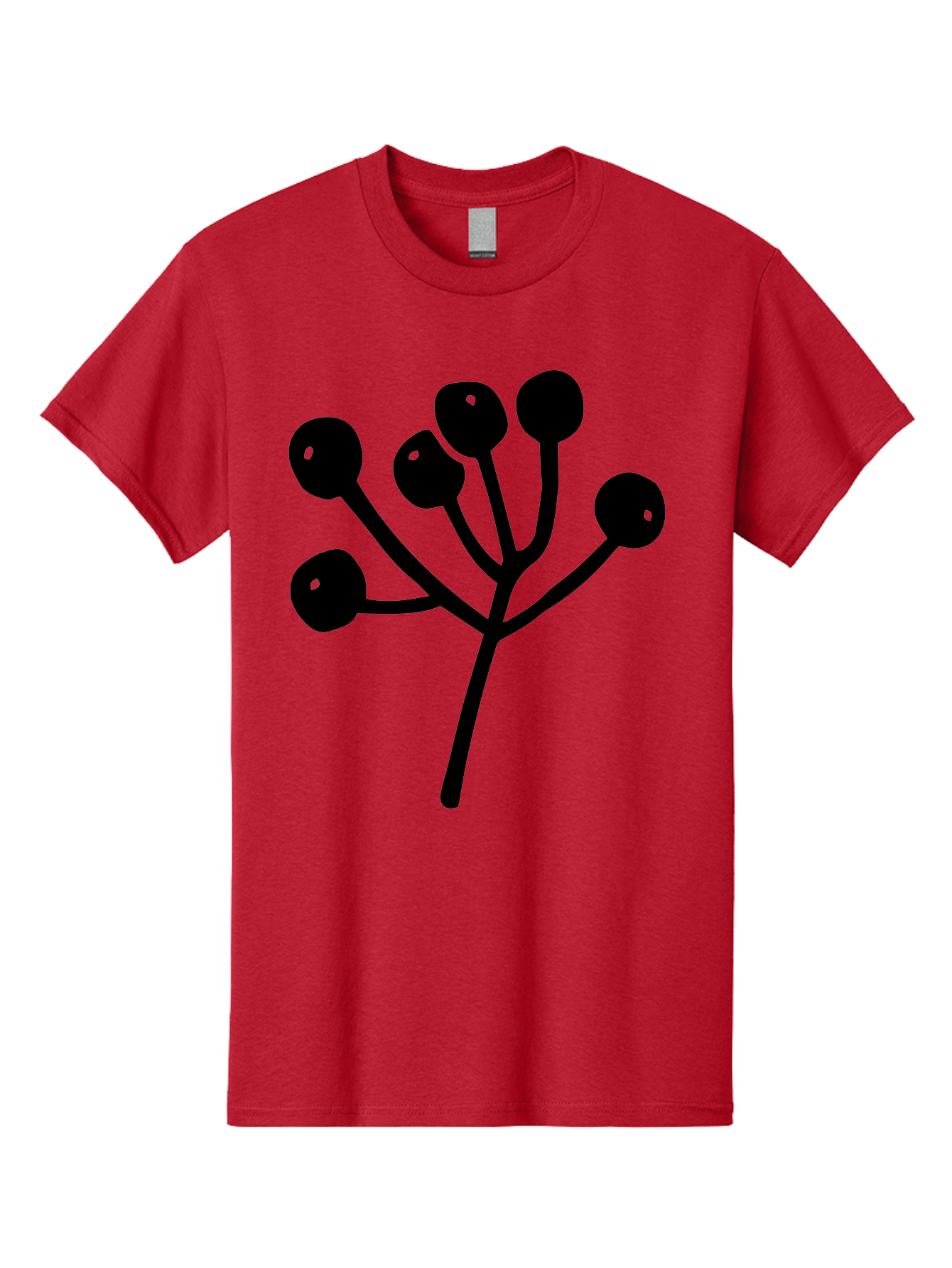 Flower Men'S Graphic Tee, 100% Cotton, Comfortable Casual Summer Wear, Machine Washable, Stylized Flower, Minimalist Design, Black Silhouette, Simple Shapes, Floral Motif, Modern Graphics, Abstract Art - Aaa590