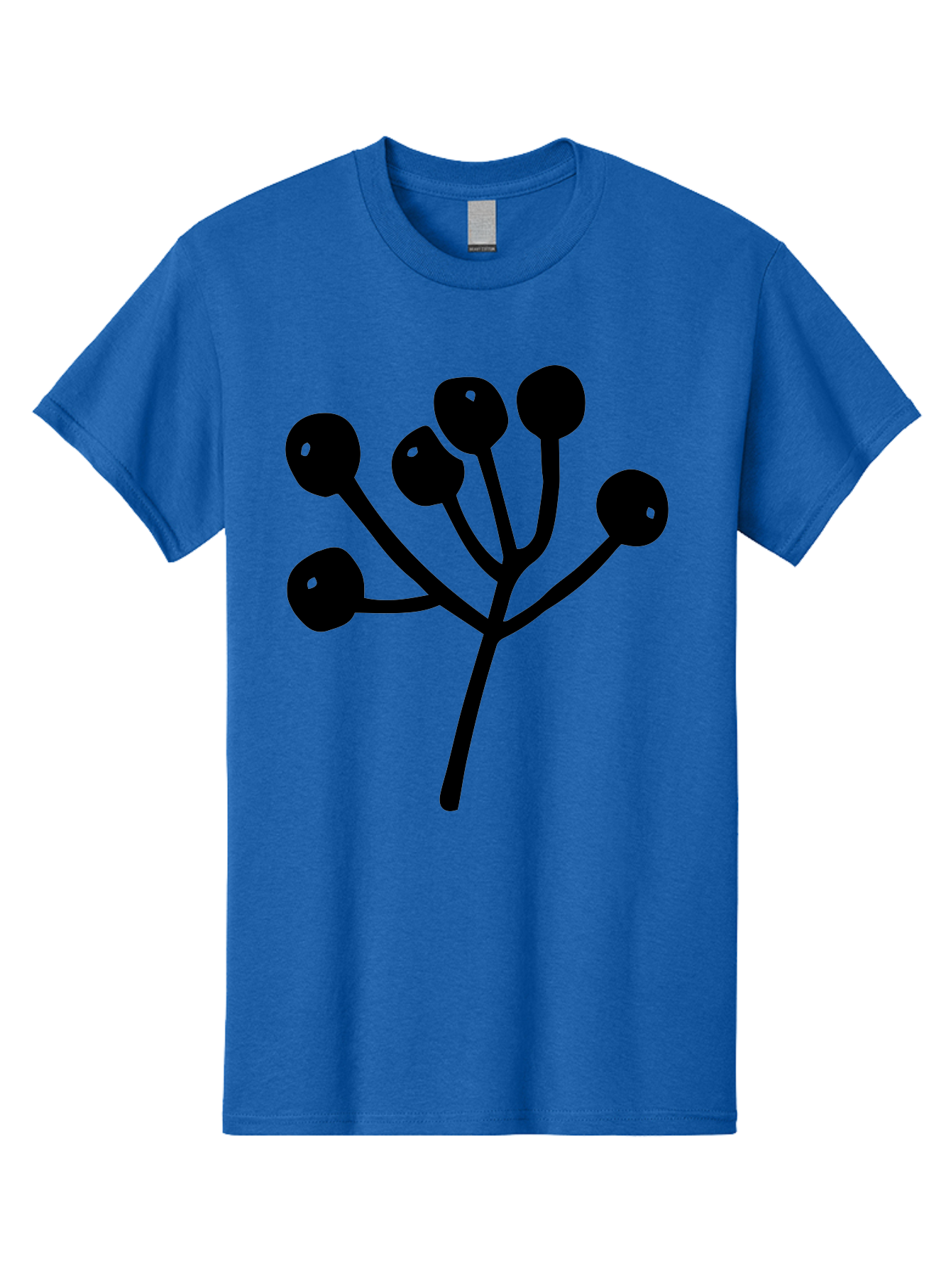Flower Men'S Graphic Tee, 100% Cotton, Comfortable Casual Summer Wear, Machine Washable, Stylized Flower, Minimalist Design, Black Silhouette, Simple Shapes, Floral Motif, Modern Graphics, Abstract Art - Aaa590