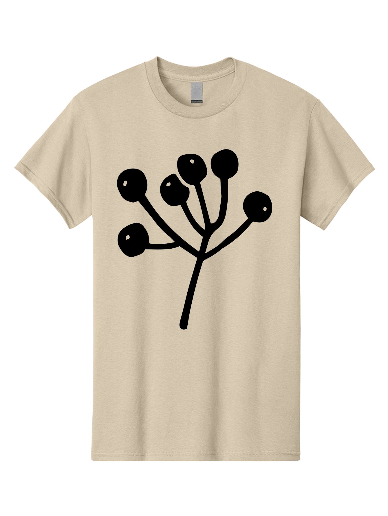 Flower Men'S Graphic Tee, 100% Cotton, Comfortable Casual Summer Wear, Machine Washable, Stylized Flower, Minimalist Design, Black Silhouette, Simple Shapes, Floral Motif, Modern Graphics, Abstract Art - Aaa590