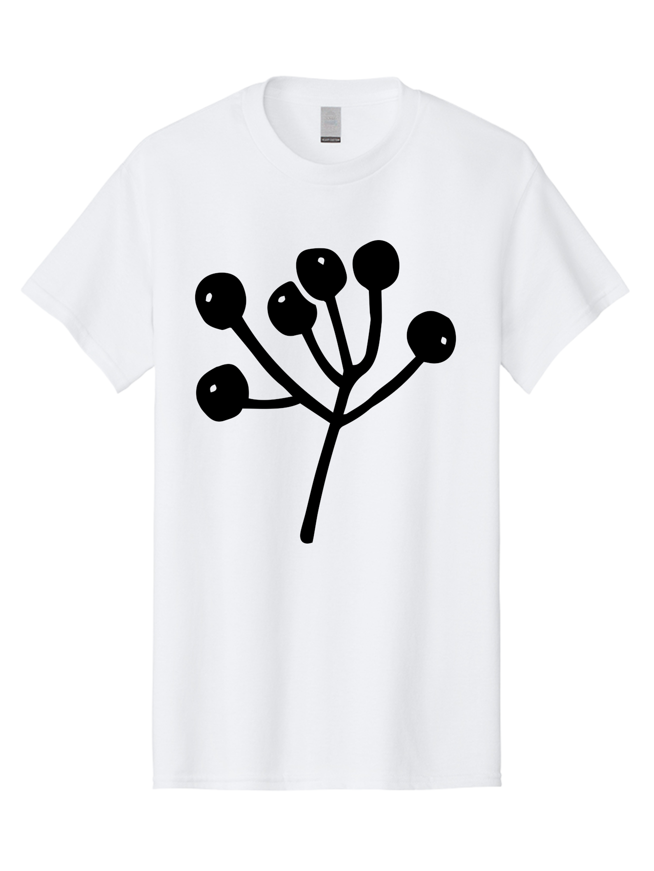 Flower Men'S Graphic Tee, 100% Cotton, Comfortable Casual Summer Wear, Machine Washable, Stylized Flower, Minimalist Design, Black Silhouette, Simple Shapes, Floral Motif, Modern Graphics, Abstract Art - Aaa590