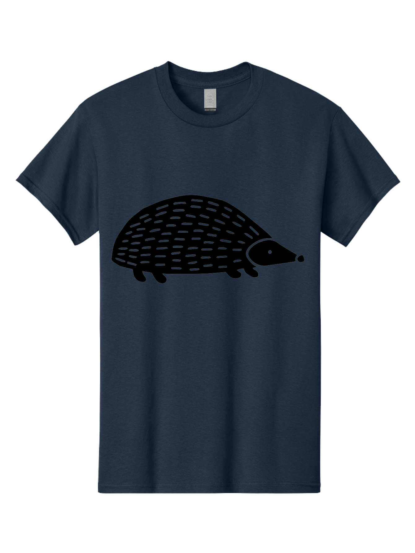 Hedgehog-1 Men'S Graphic Tee, 100% Cotton, Comfortable Casual Summer Wear, Machine Washable, Hedgehog Illustration, Minimalist Design, Simple Graphics, Cute Animal, Quills Texture, Cartoon Style, Wildlife Art, Prickly Creature, - Aaa596