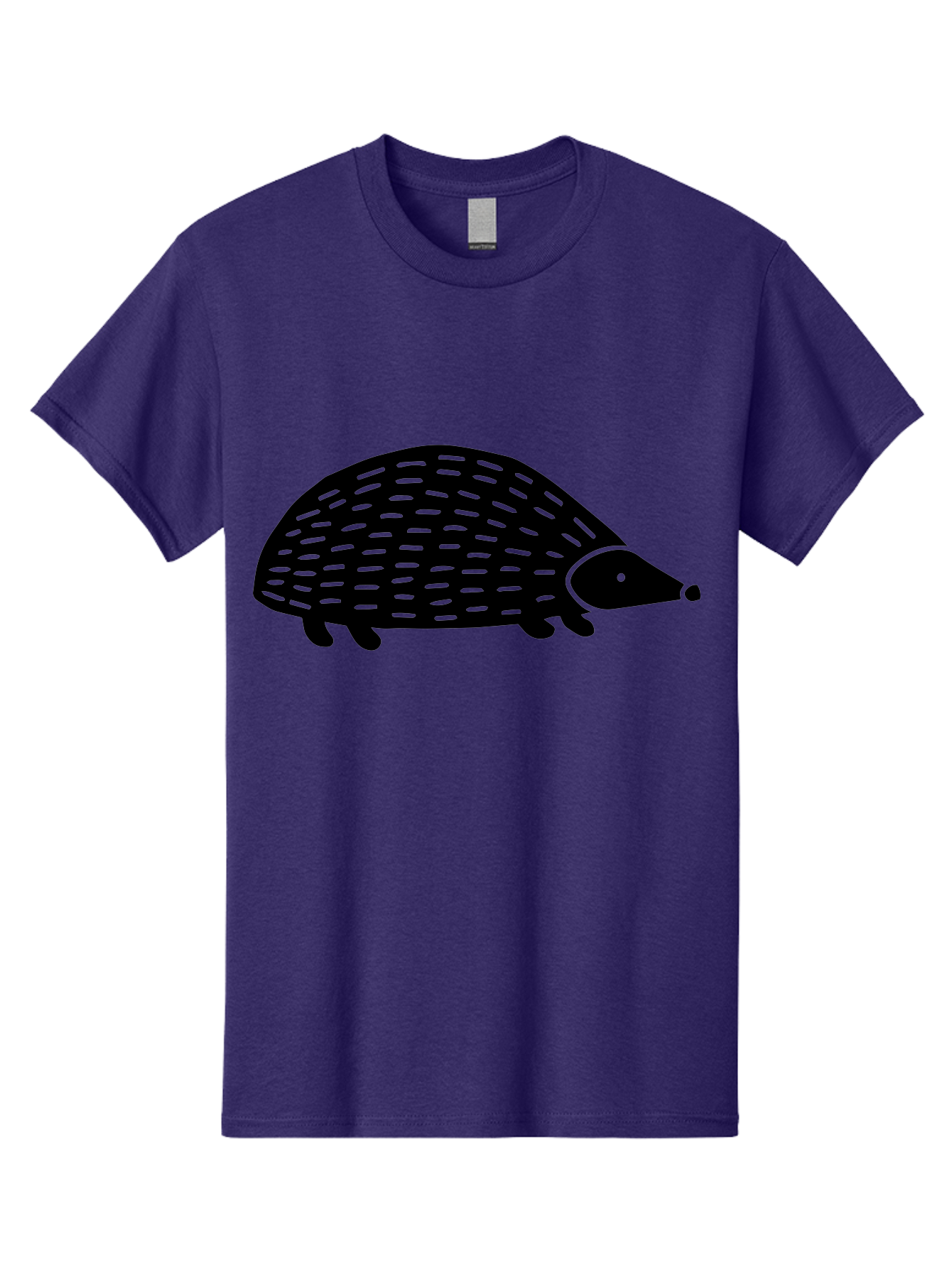 Hedgehog-1 Men'S Graphic Tee, 100% Cotton, Comfortable Casual Summer Wear, Machine Washable, Hedgehog Illustration, Minimalist Design, Simple Graphics, Cute Animal, Quills Texture, Cartoon Style, Wildlife Art, Prickly Creature, - Aaa596