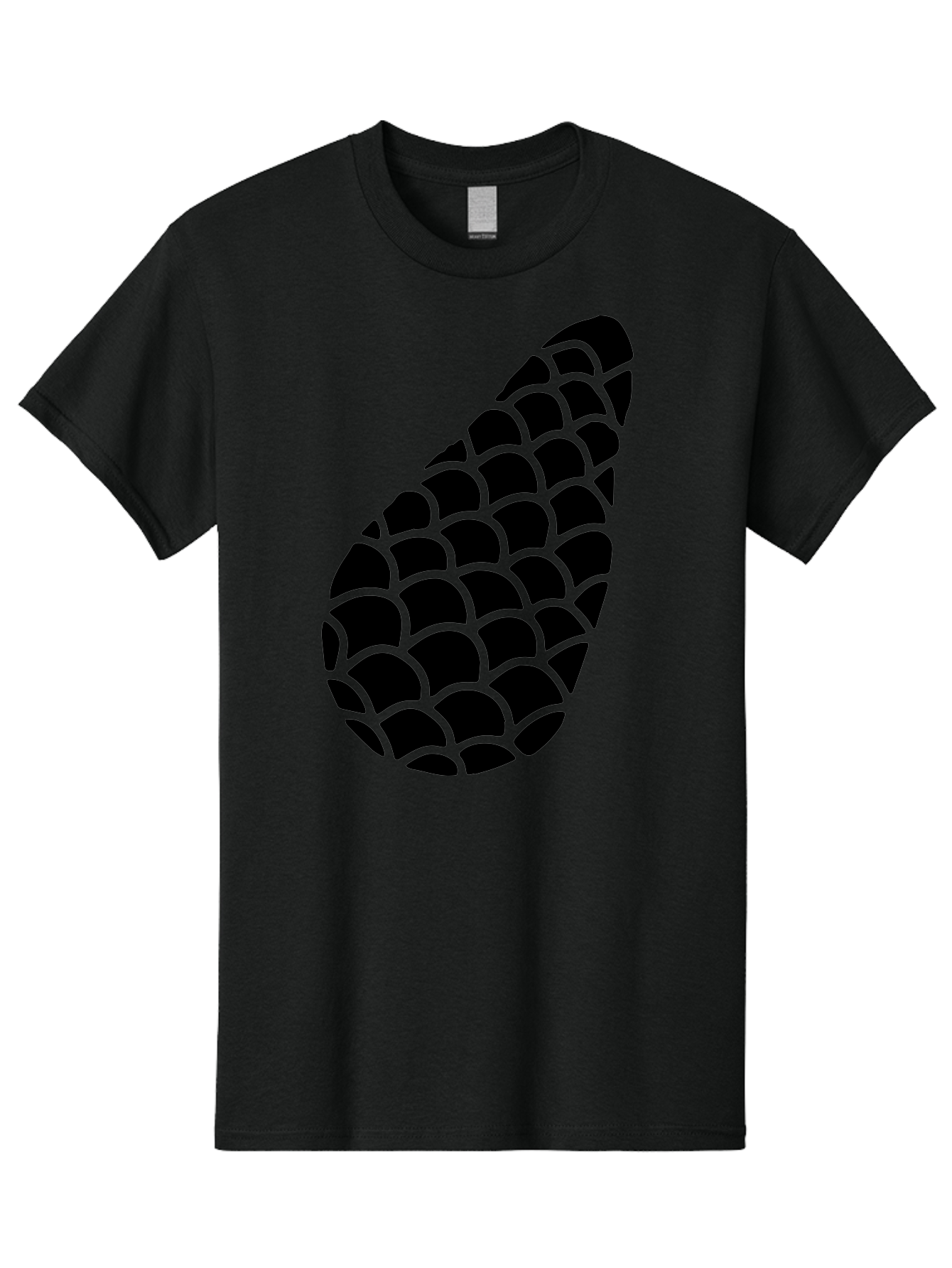 Hops-Cone Men'S Graphic Tee, 100% Cotton, Comfortable Casual Summer Wear, Machine Washable, Hops Silhouette, Beer Ingredient, Brewing Process, Black And Green Design, Abstract Pattern, Craft Beer, Unique Texture, Simple Graphic - Aaa598