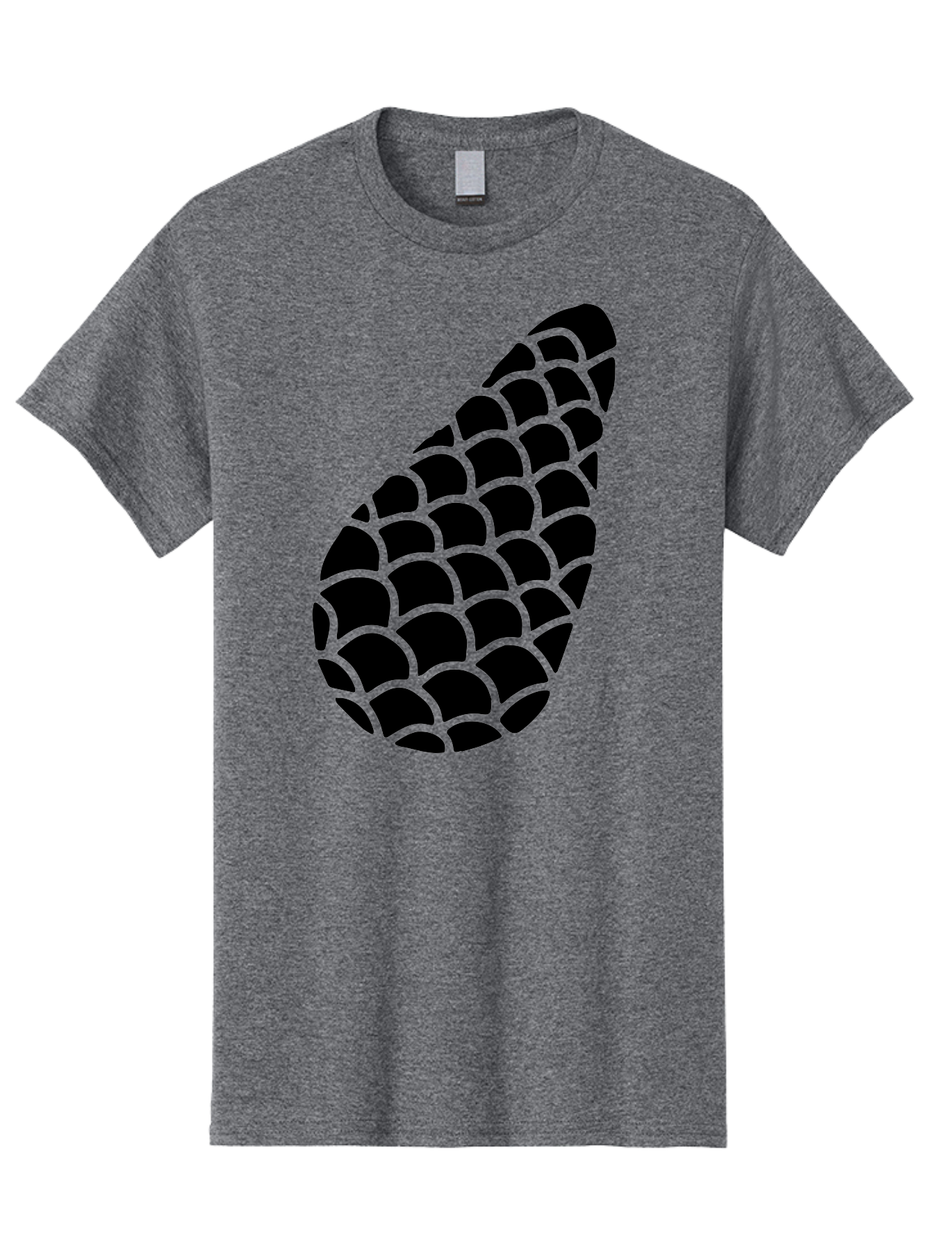 Hops-Cone Men'S Graphic Tee, 100% Cotton, Comfortable Casual Summer Wear, Machine Washable, Hops Silhouette, Beer Ingredient, Brewing Process, Black And Green Design, Abstract Pattern, Craft Beer, Unique Texture, Simple Graphic - Aaa598