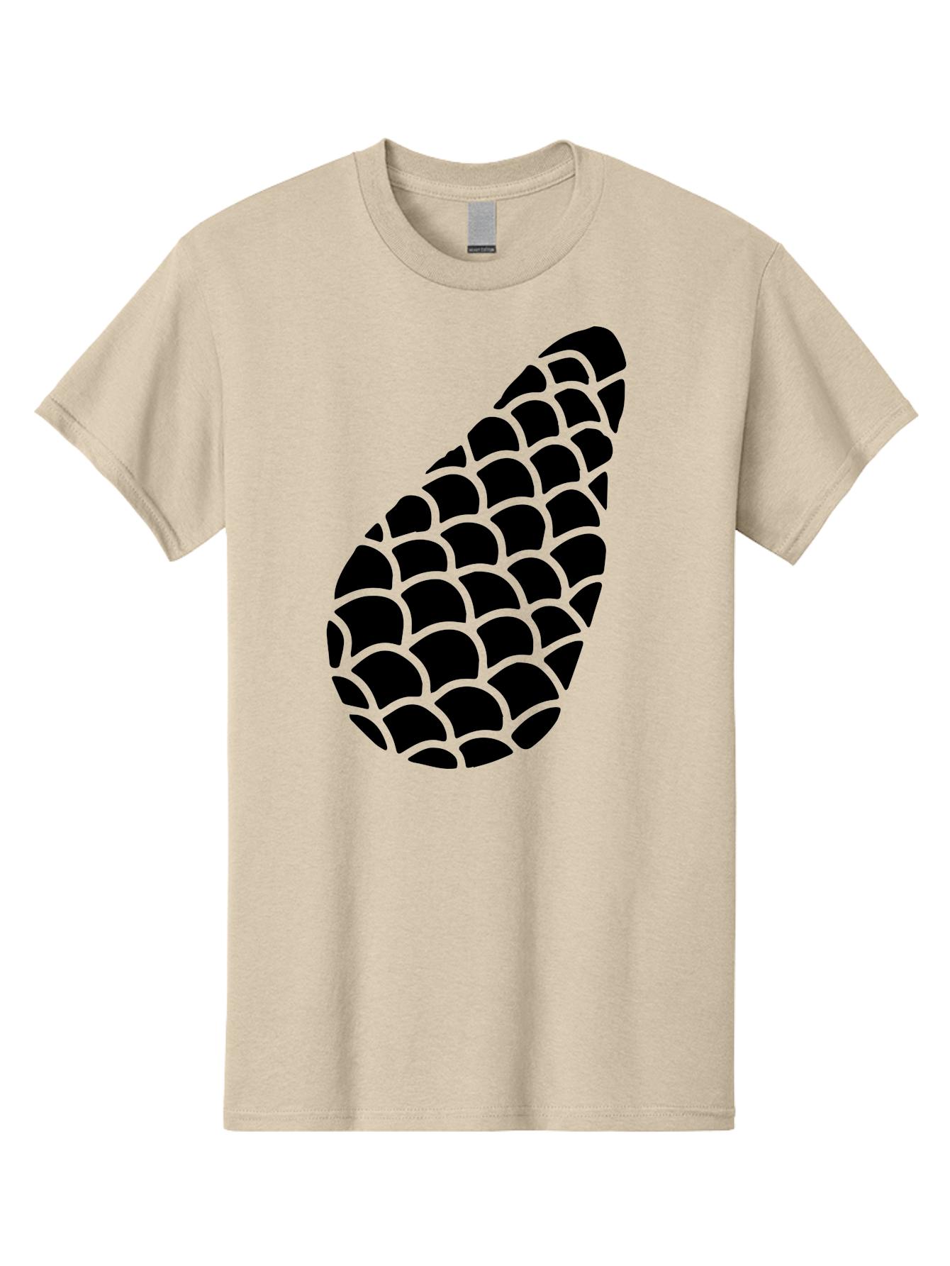 Hops-Cone Men'S Graphic Tee, 100% Cotton, Comfortable Casual Summer Wear, Machine Washable, Hops Silhouette, Beer Ingredient, Brewing Process, Black And Green Design, Abstract Pattern, Craft Beer, Unique Texture, Simple Graphic - Aaa598