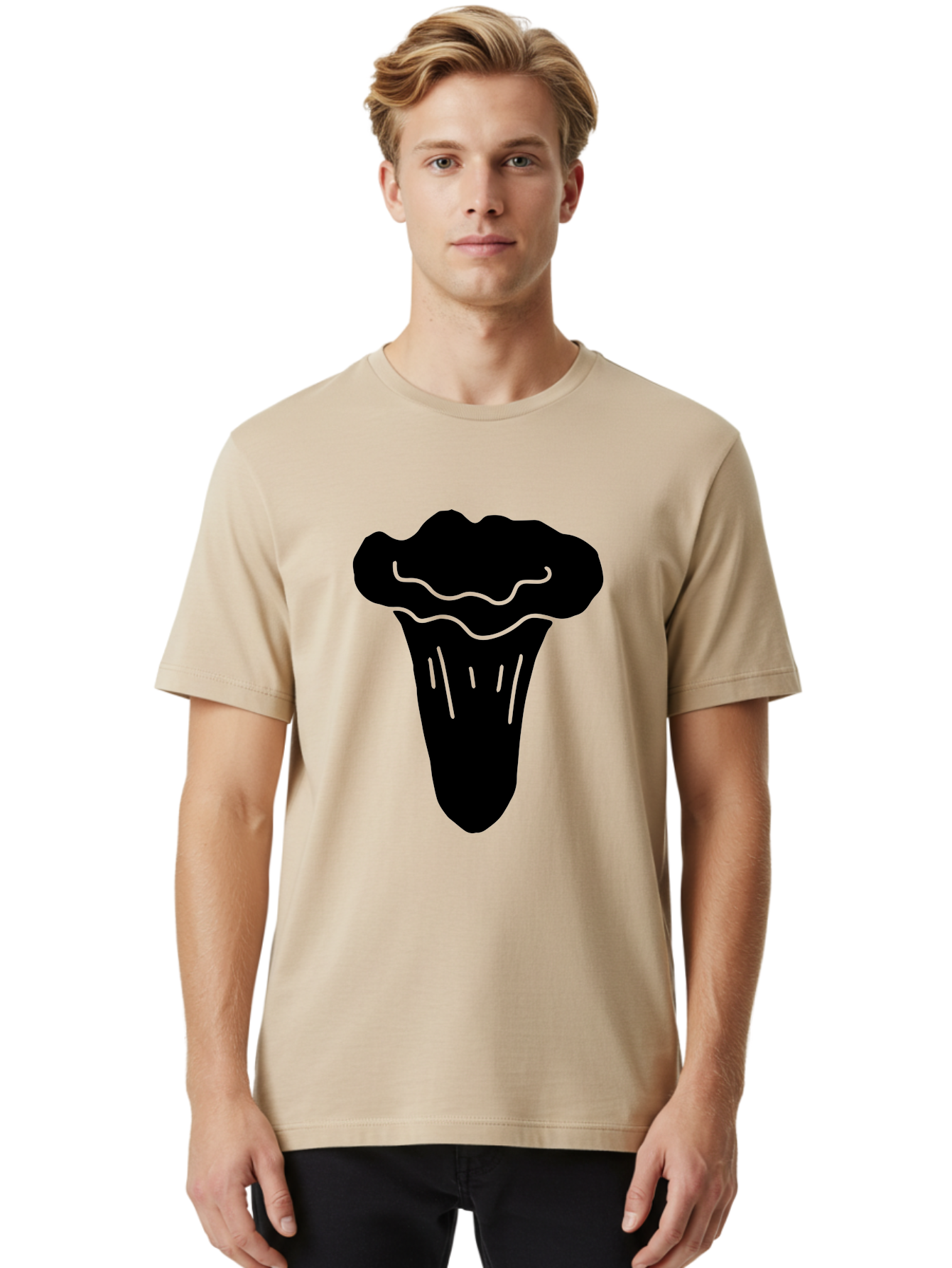 Ice-Cream-Cone Men'S Graphic Tee, 100% Cotton, Comfortable Casual Summer Wear, Machine Washable, Ice Cream Cone, Sweet Treat, Dessert Icon, Frozen Delight, Tasty Illustration, Simple Design, Minimalist Art, Neon Green Accents - Aaa600