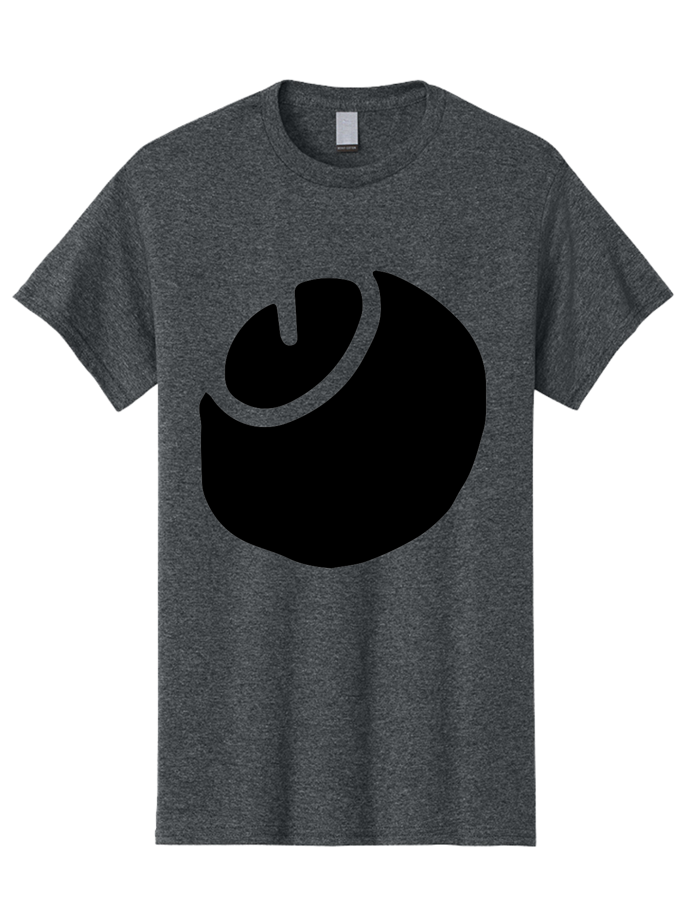 Steam-Logo Men'S Graphic Tee, 100% Cotton, Comfortable Casual Summer Wear, Machine Washable, Abstract Black Shape, Neon Green Outline, Modern Design, Futuristic Art, Bold Graphics, Minimalist Style, Creative Visuals - Aaa611