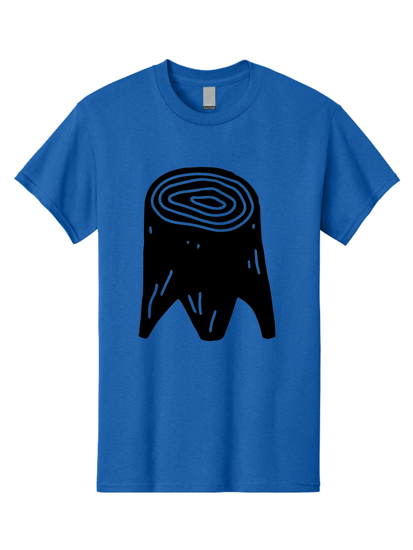 Tooth Men'S Graphic Tee, 100% Cotton, Comfortable Casual Summer Wear, Machine Washable, Black Tooth Silhouette, Dental Anatomy, Tooth Illustration, Abstract Tooth Design, Simple Graphics, Minimalist Art, Neon Green Outline, - Aaa613