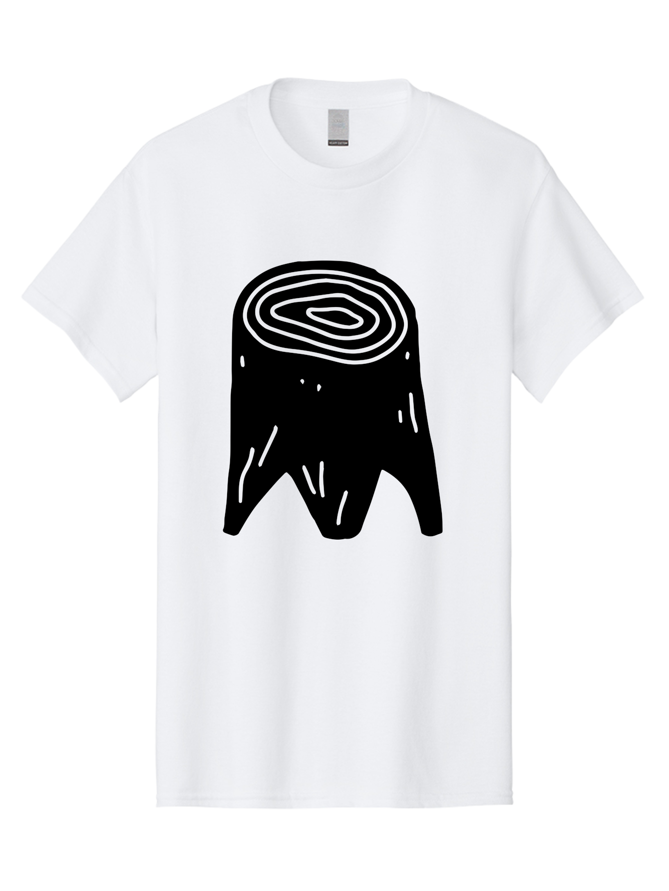 Tooth Men'S Graphic Tee, 100% Cotton, Comfortable Casual Summer Wear, Machine Washable, Black Tooth Silhouette, Dental Anatomy, Tooth Illustration, Abstract Tooth Design, Simple Graphics, Minimalist Art, Neon Green Outline, - Aaa613