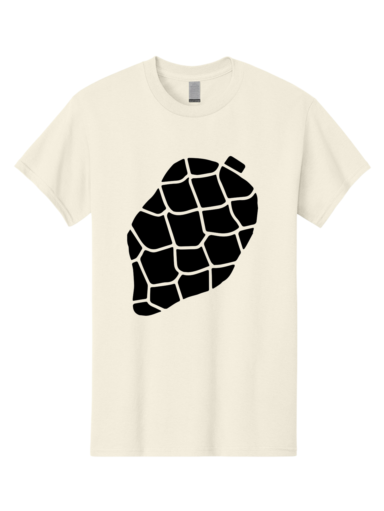 Turtle-Shell Men'S Graphic Tee, 100% Cotton, Comfortable Casual Summer Wear, Machine Washable, Turtle Shell, Black And Green, Reptile Scales, Natural Pattern, Wildlife, Animal Design, Abstract Shape - Aaa616