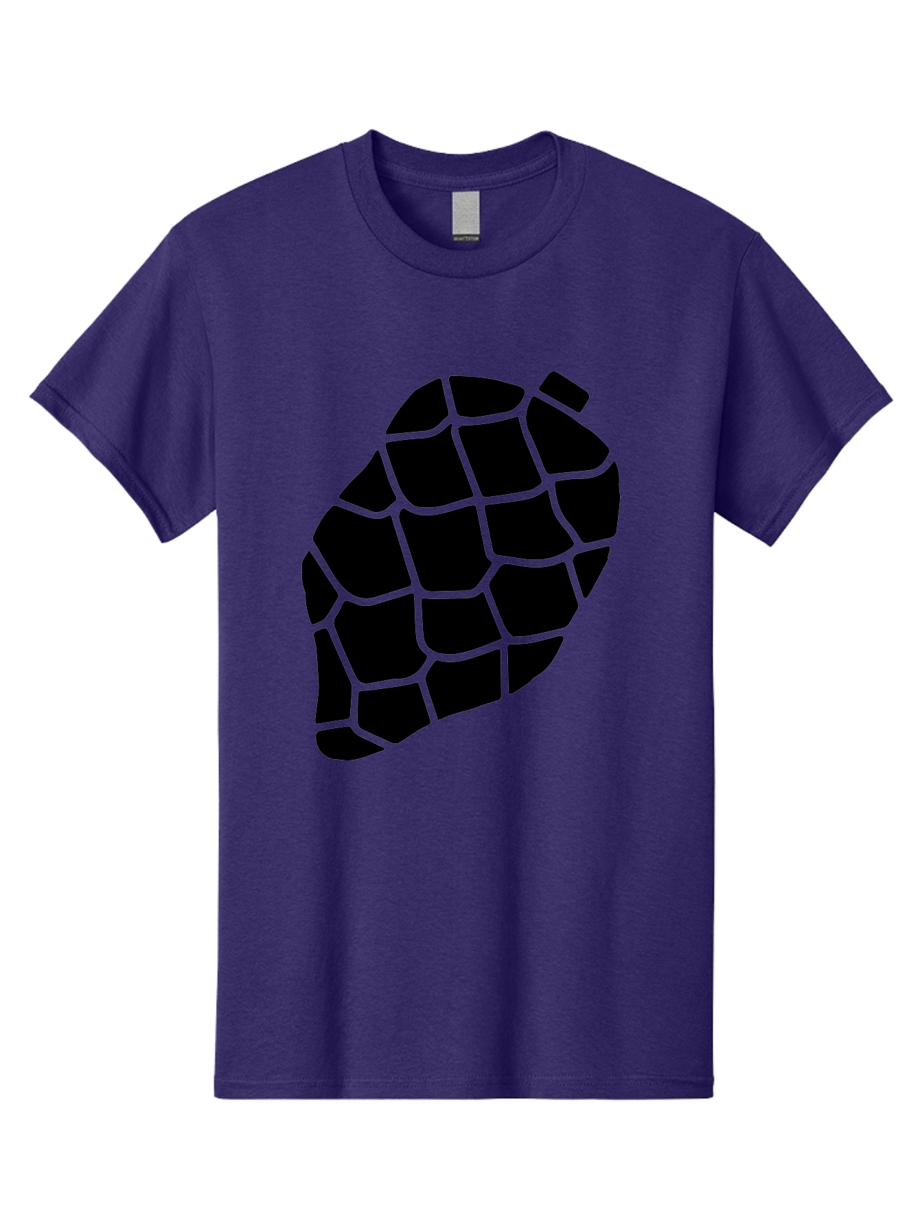 Turtle-Shell Men'S Graphic Tee, 100% Cotton, Comfortable Casual Summer Wear, Machine Washable, Turtle Shell, Black And Green, Reptile Scales, Natural Pattern, Wildlife, Animal Design, Abstract Shape - Aaa616