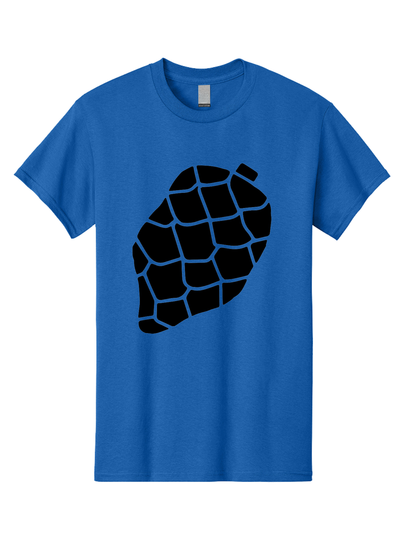 Turtle-Shell Men'S Graphic Tee, 100% Cotton, Comfortable Casual Summer Wear, Machine Washable, Turtle Shell, Black And Green, Reptile Scales, Natural Pattern, Wildlife, Animal Design, Abstract Shape - Aaa616
